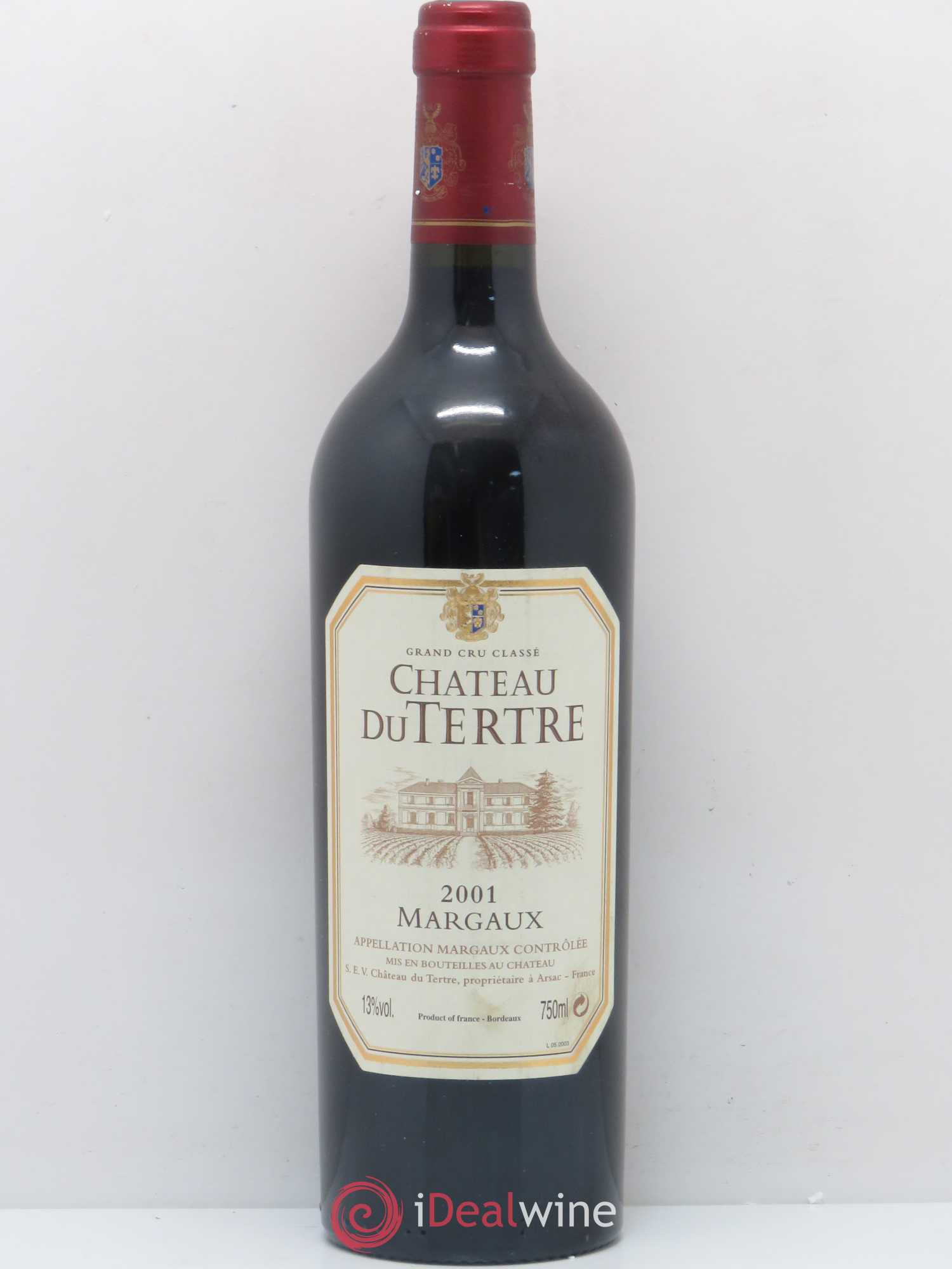 Château du Tertre 5ème Grand Cru Classé 2001 - Lot de 1 bouteille - 0