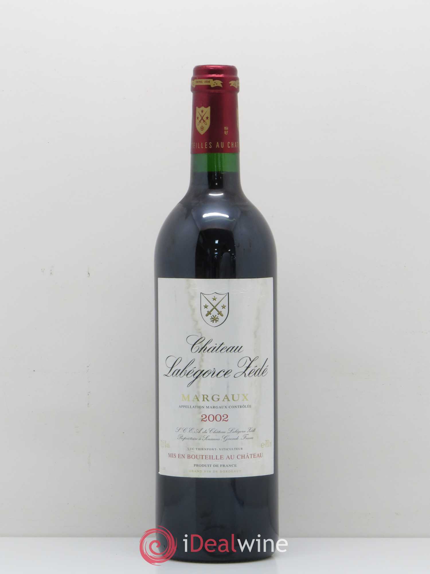 Château Labegorce Cru Bourgeois Zede 2002 - Lot de 1 bouteille - 0