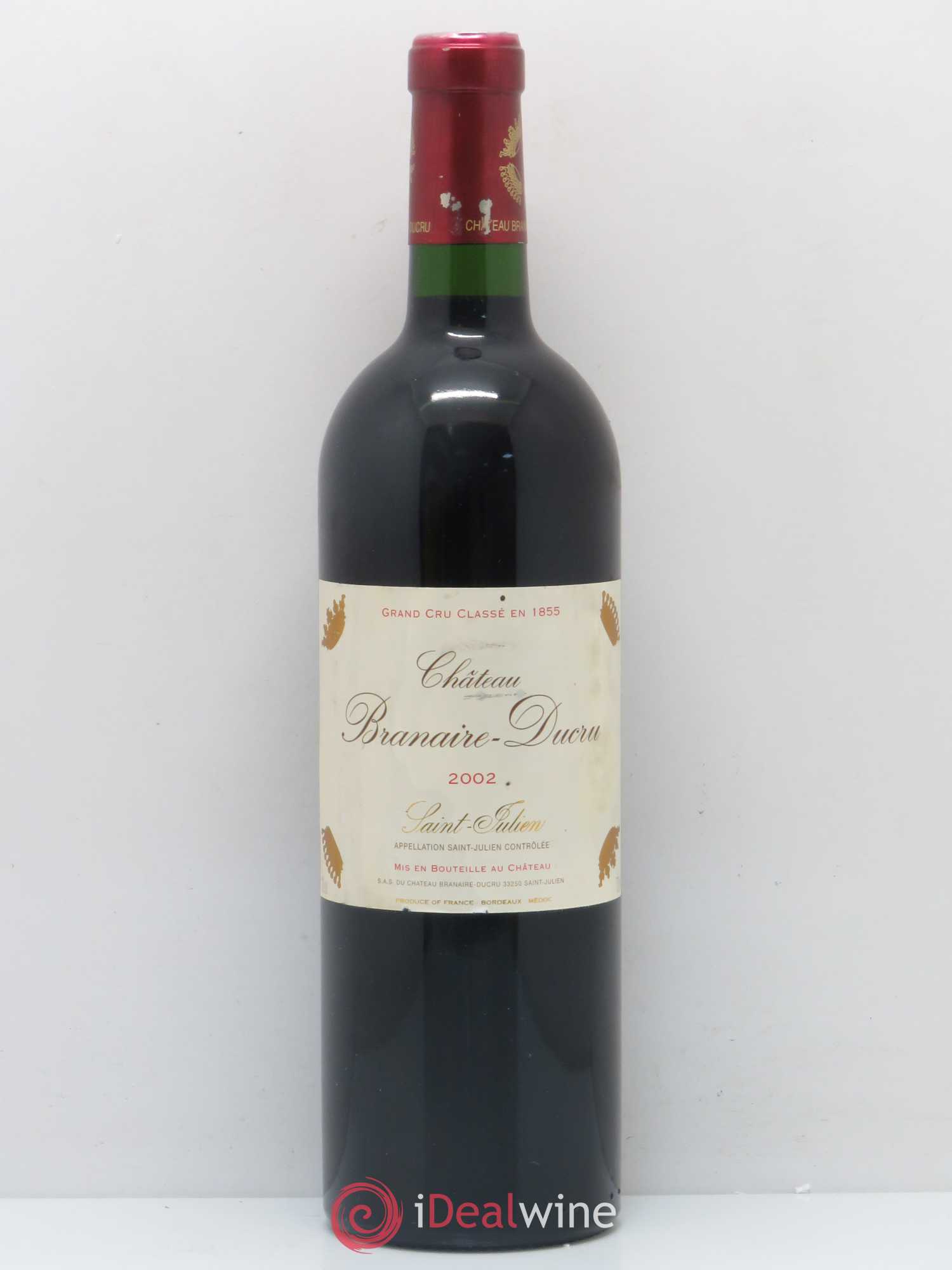 Château Branaire Ducru 4ème Grand Cru Classé 2002 - Lot de 1 bouteille - 0