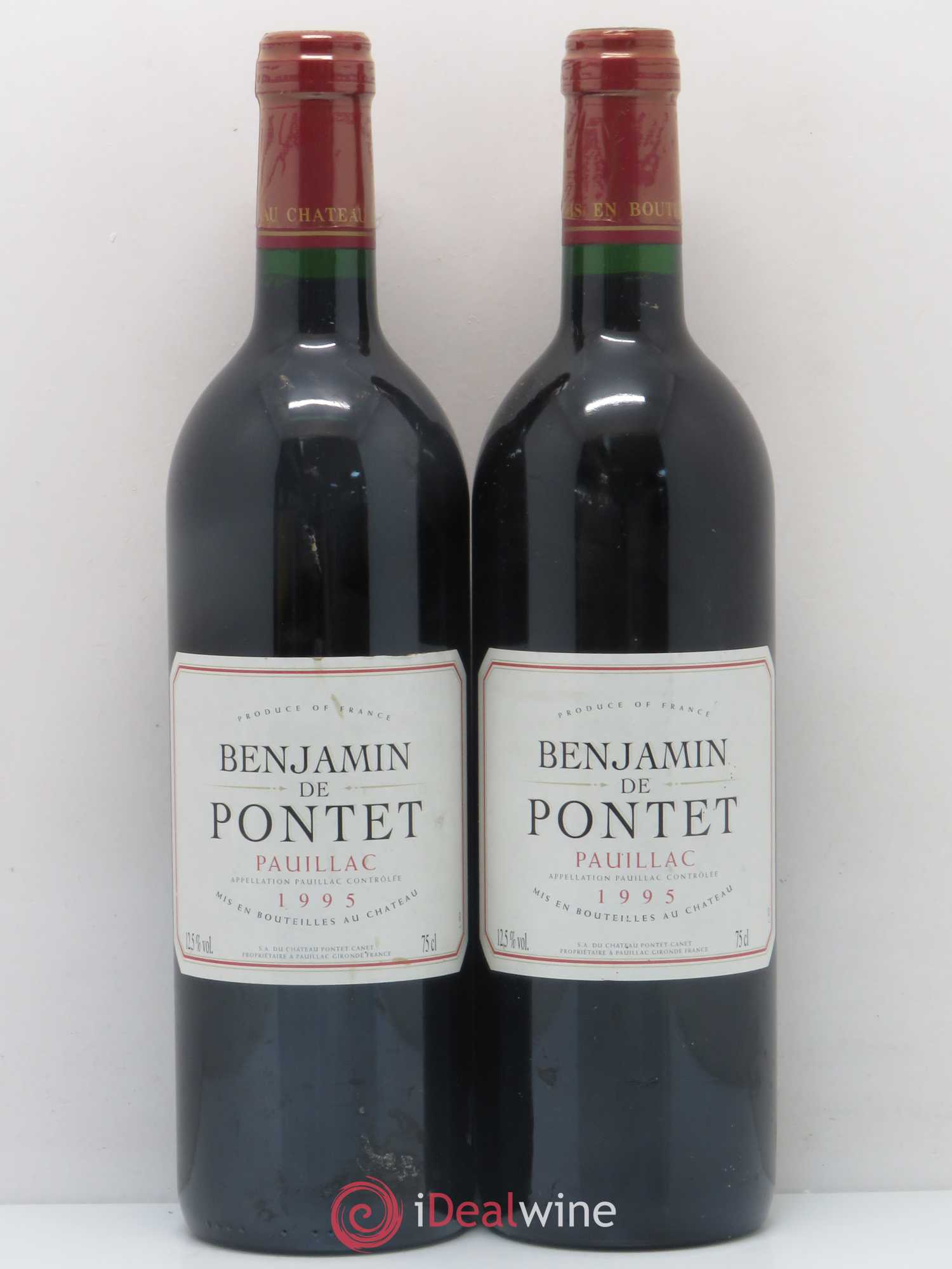 Pauillac Benjamin de Pontet Canet 1995 - Posten von 2 Flaschen - 0
