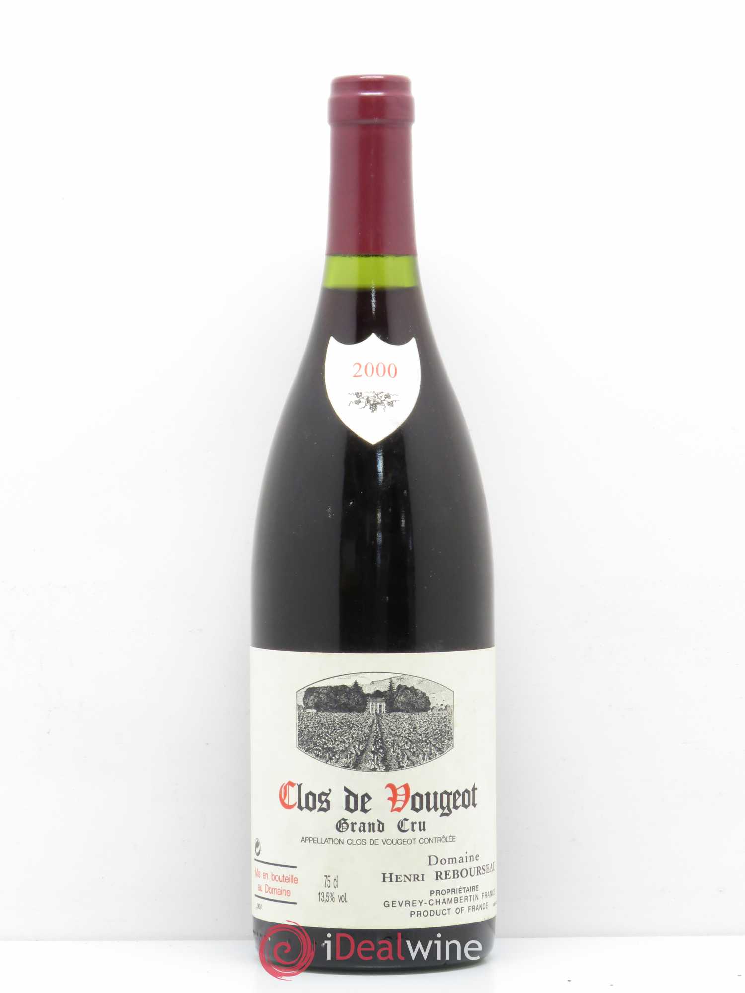 Clos de Vougeot Grand Cru Henri Rebourseau (Domaine) 2000 - Lot de 1 bouteille - 0