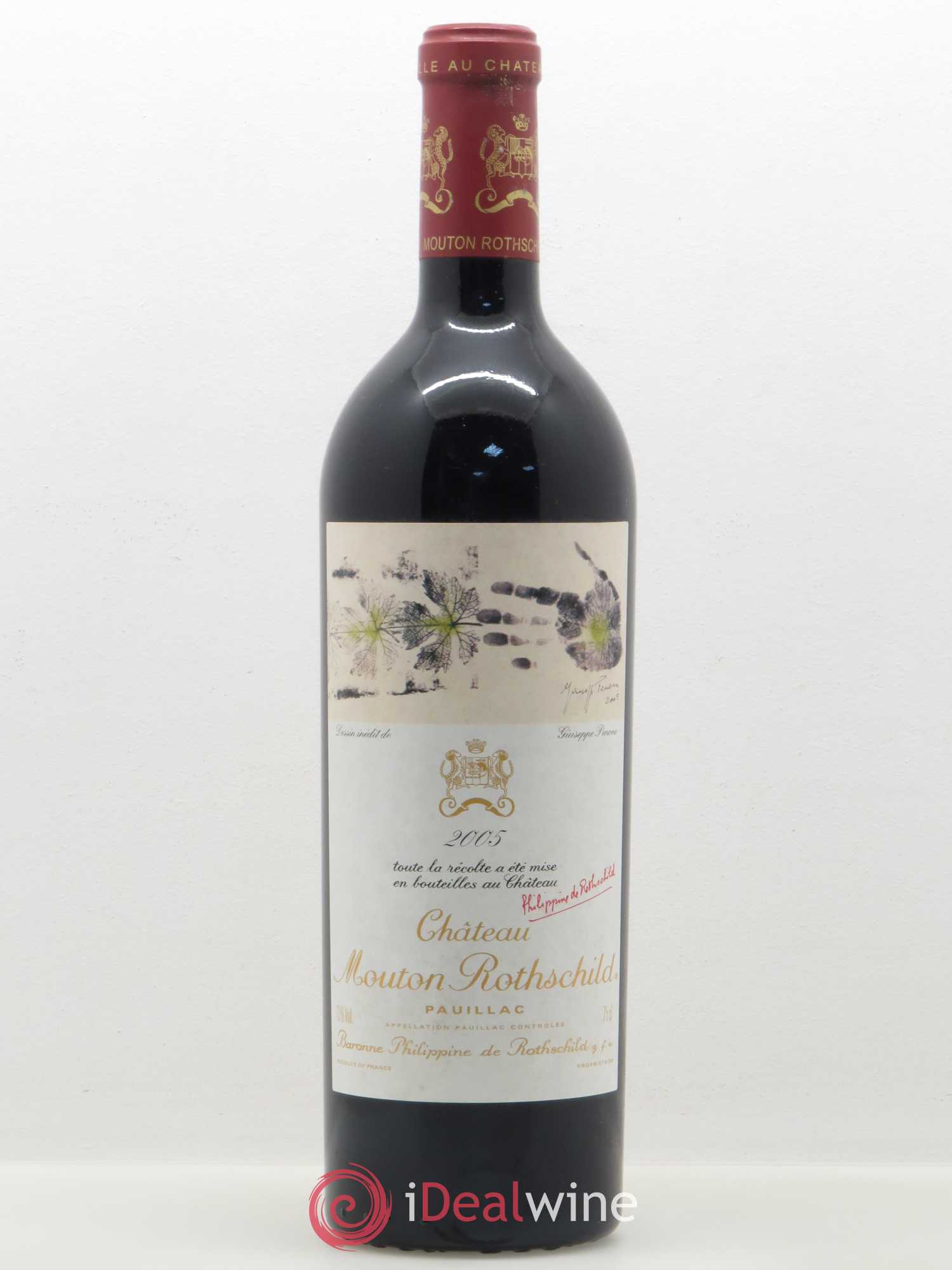 Château Mouton Rothschild 1er Grand Cru Classé 2005 - Lot de 1 bouteille - 0