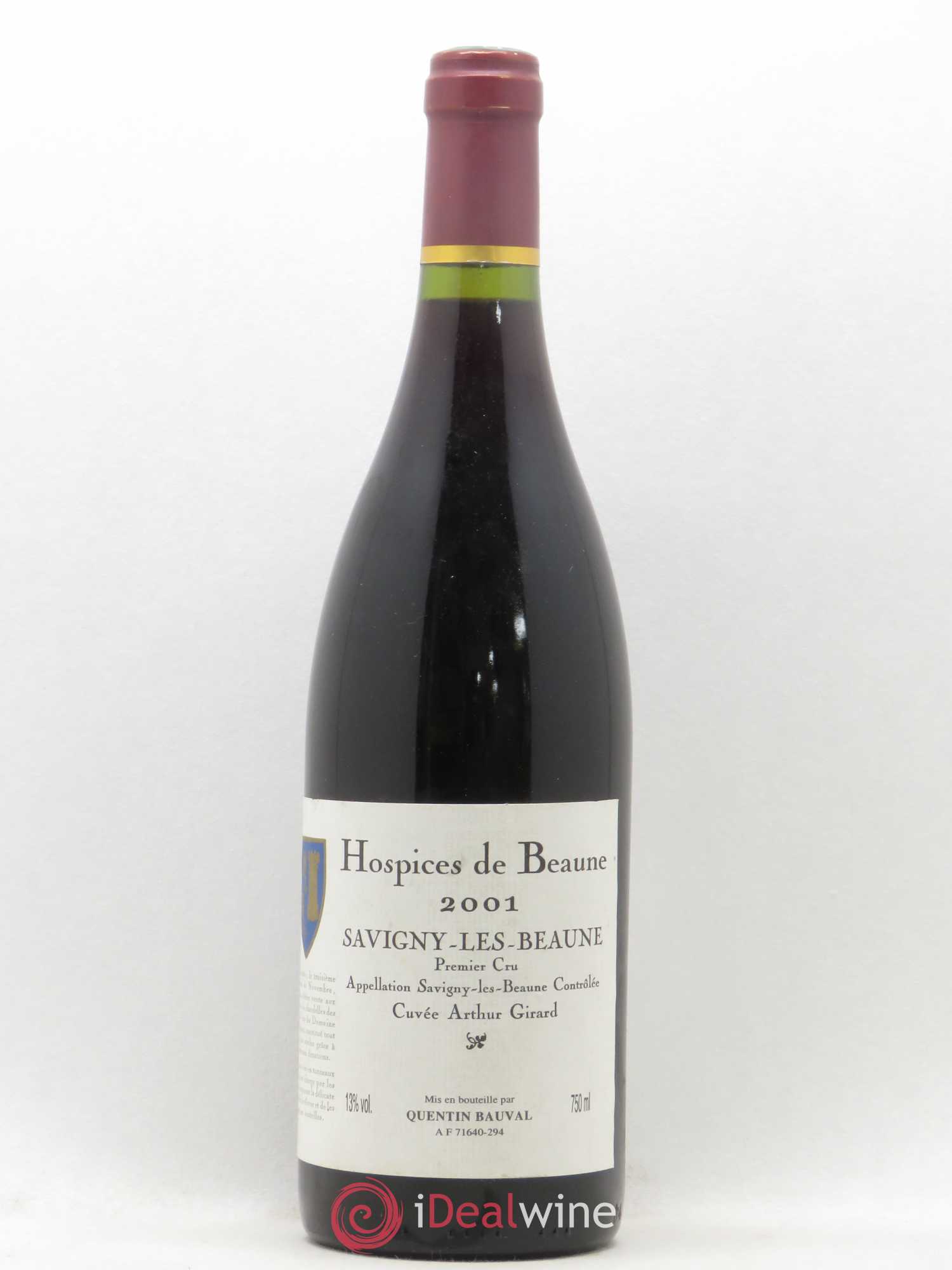 Savigny-lès-Beaune 1er cru Hospices de Beaune Cuvée Arthur Girard par Quentin Bauval 2001 - Posten von 1 Flasche - 0