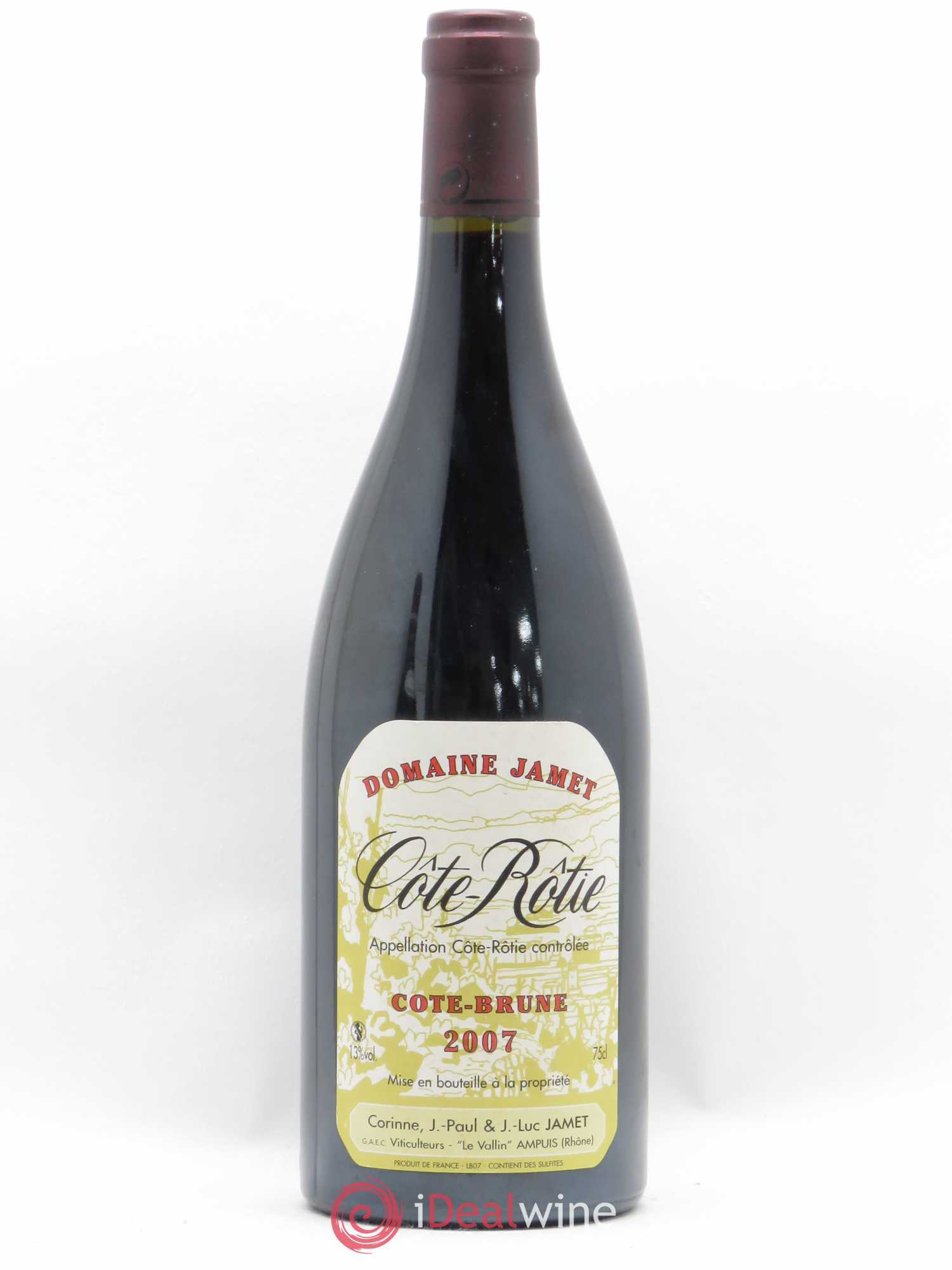 Côte-Rôtie Côte Brune Jamet (Domaine) 2007 - Lot de 1 bouteille - 0