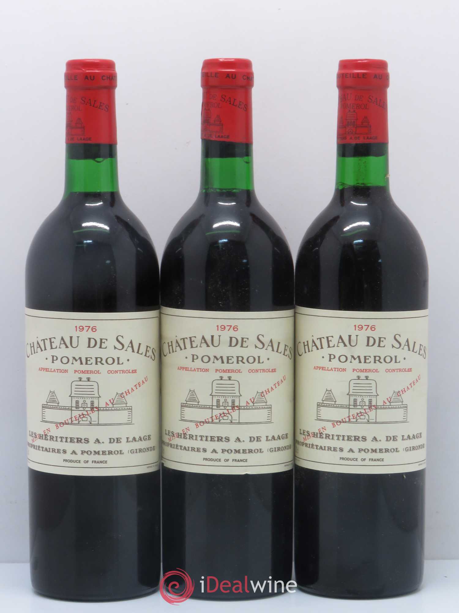 Château de Sales 1976 - Lot de 3 bouteilles - 0