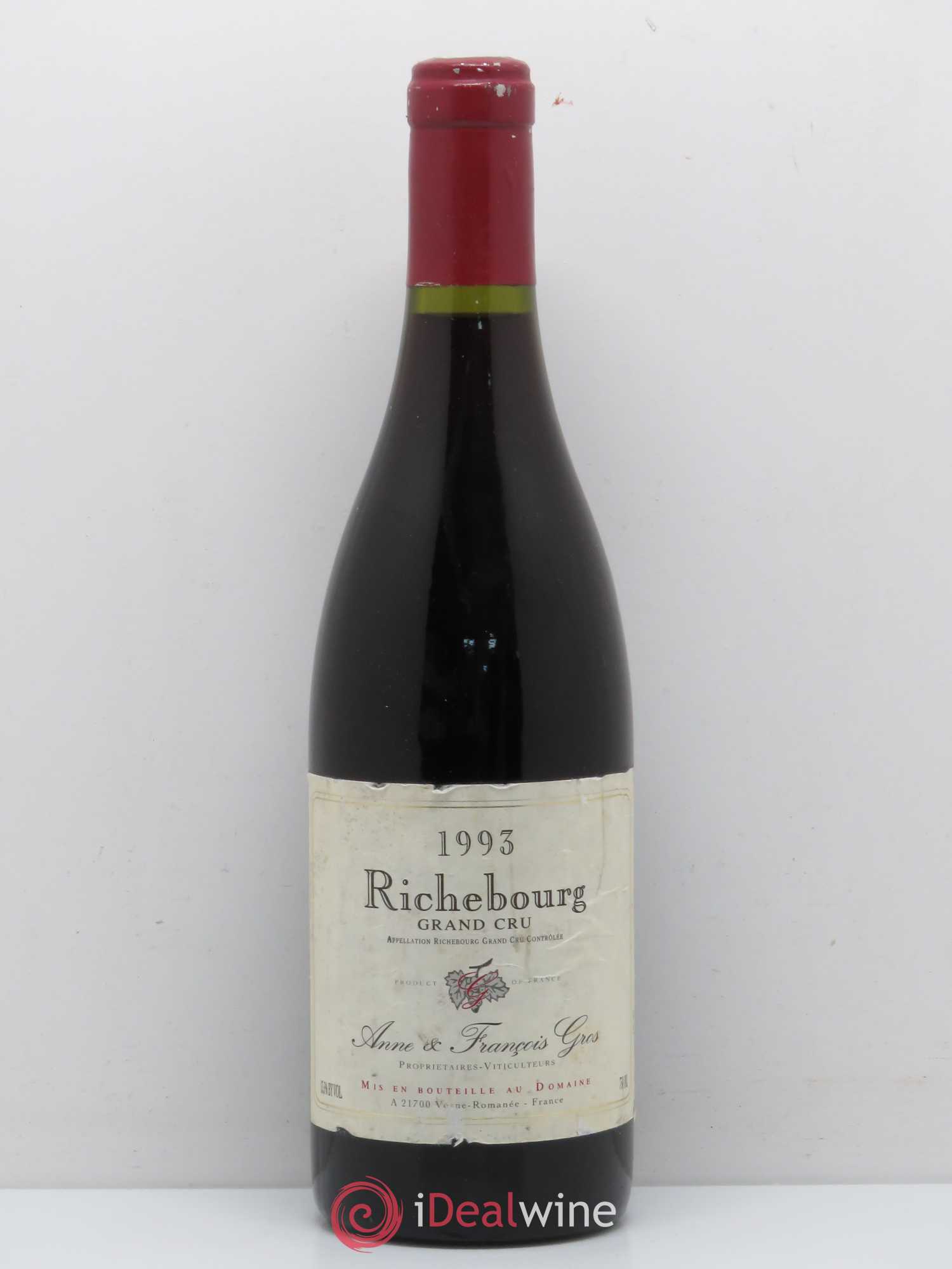 Richebourg Grand Cru A.-F. Gros 1993 - Lot de 1 bouteille - 0