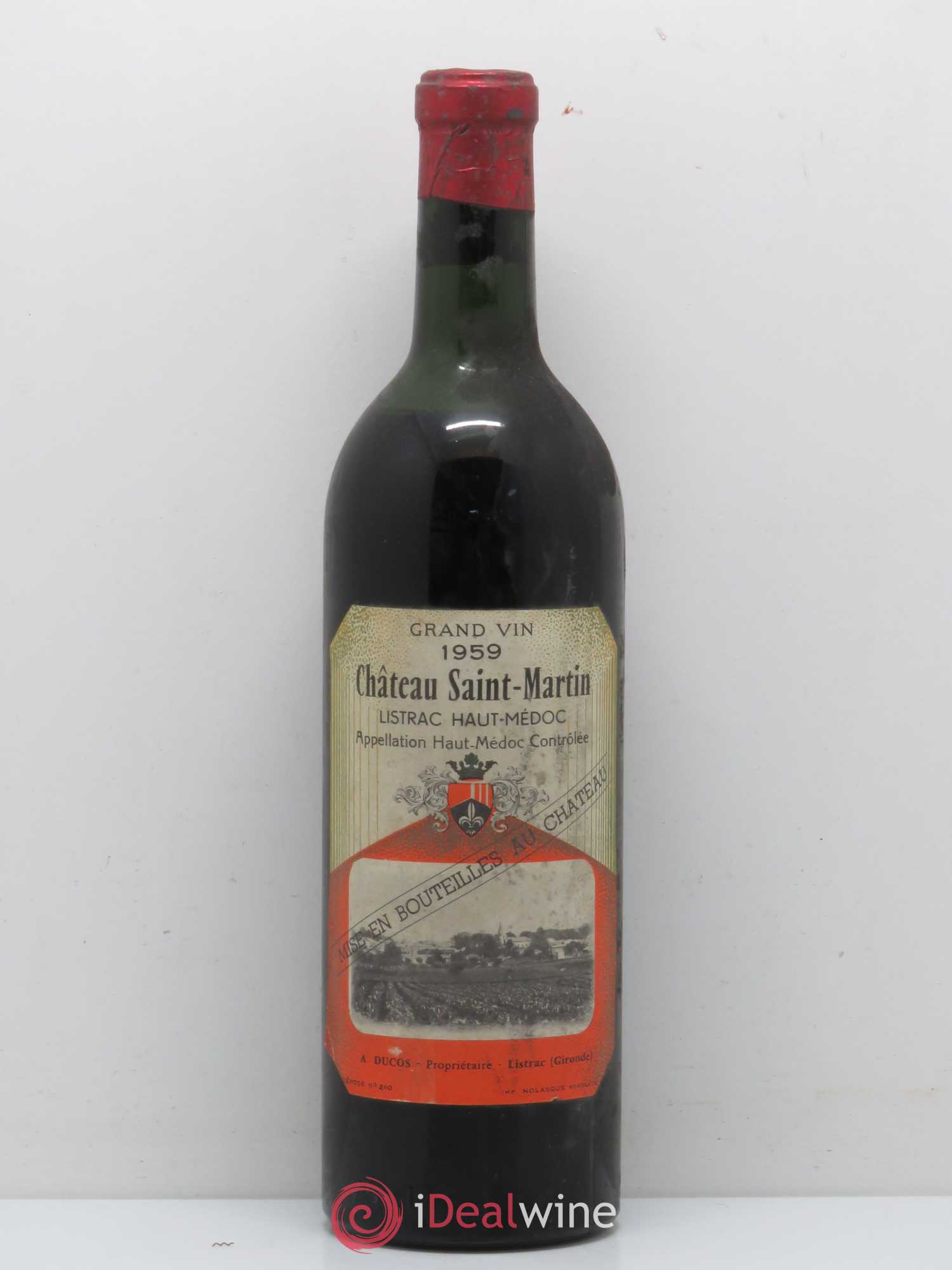 Listrac Château Saint-Martin 1959 - Posten von 1 Flasche - 0