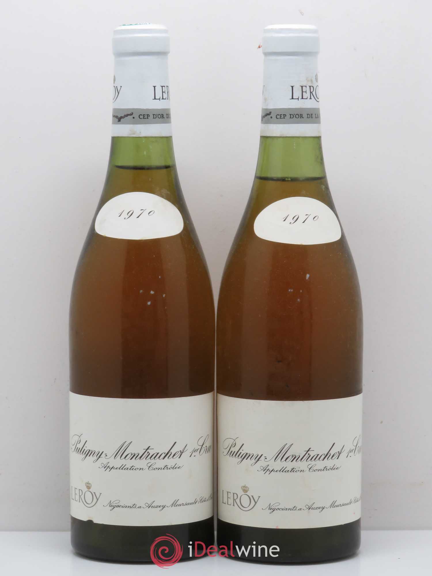 Puligny-Montrachet 1er Cru Leroy SA 1970 - Lot de 2 bouteilles - 0