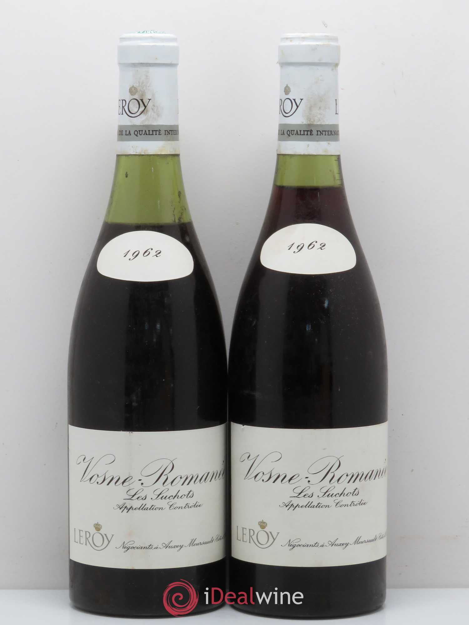 Vosne-Romanée 1er Cru Les Suchots Leroy SA 1962 - Posten von 2 Flaschen - 0