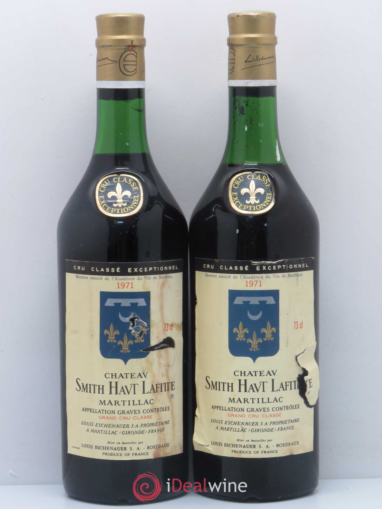 Château Smith Haut Lafitte Cru Classé de Graves 1971 - Lot de 2 bouteilles - 0