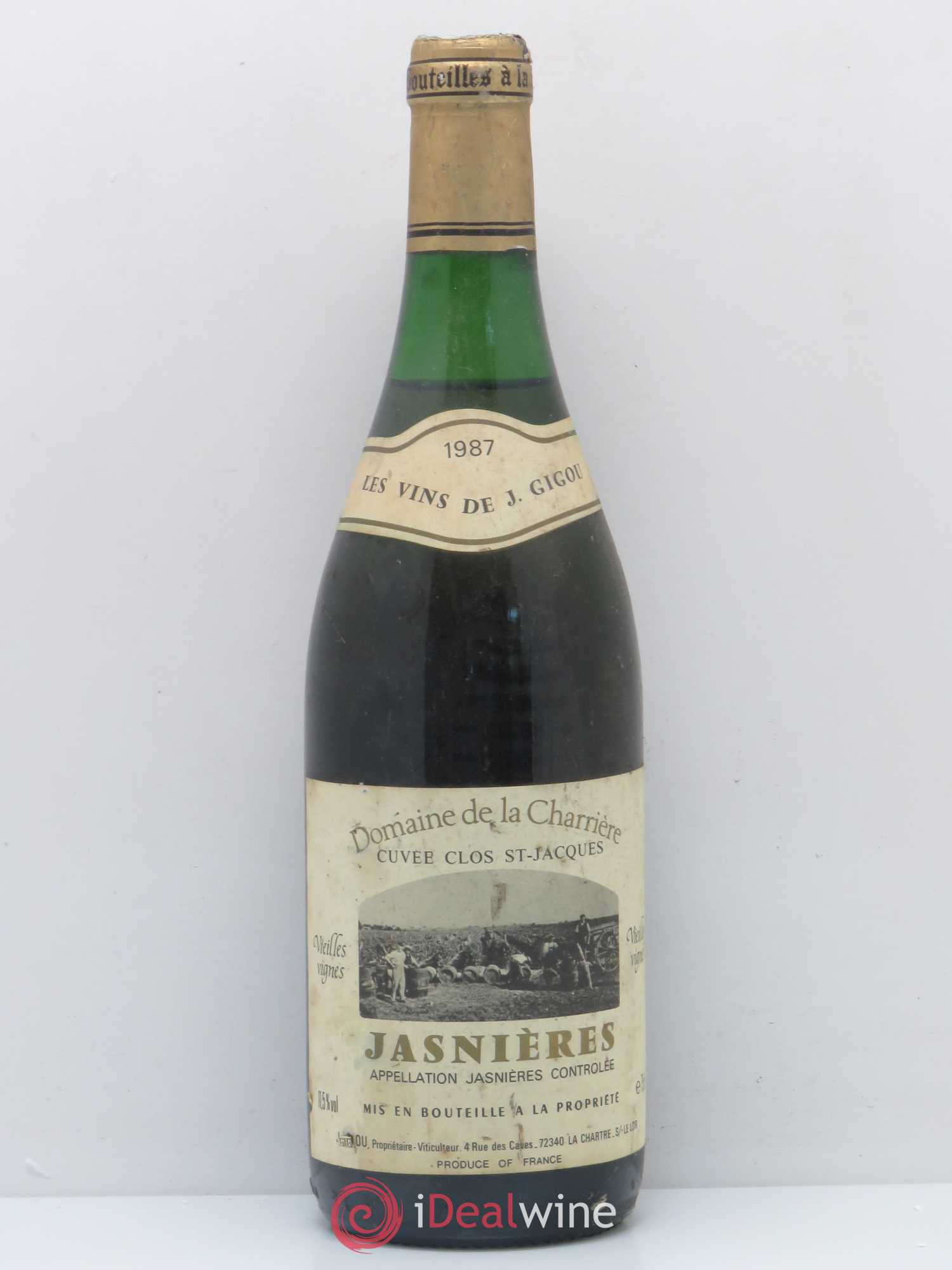 Jasnières Clos St Jacques Vielles Vignes Domaine Charriere 1987 - Posten von 1 Flasche - 0