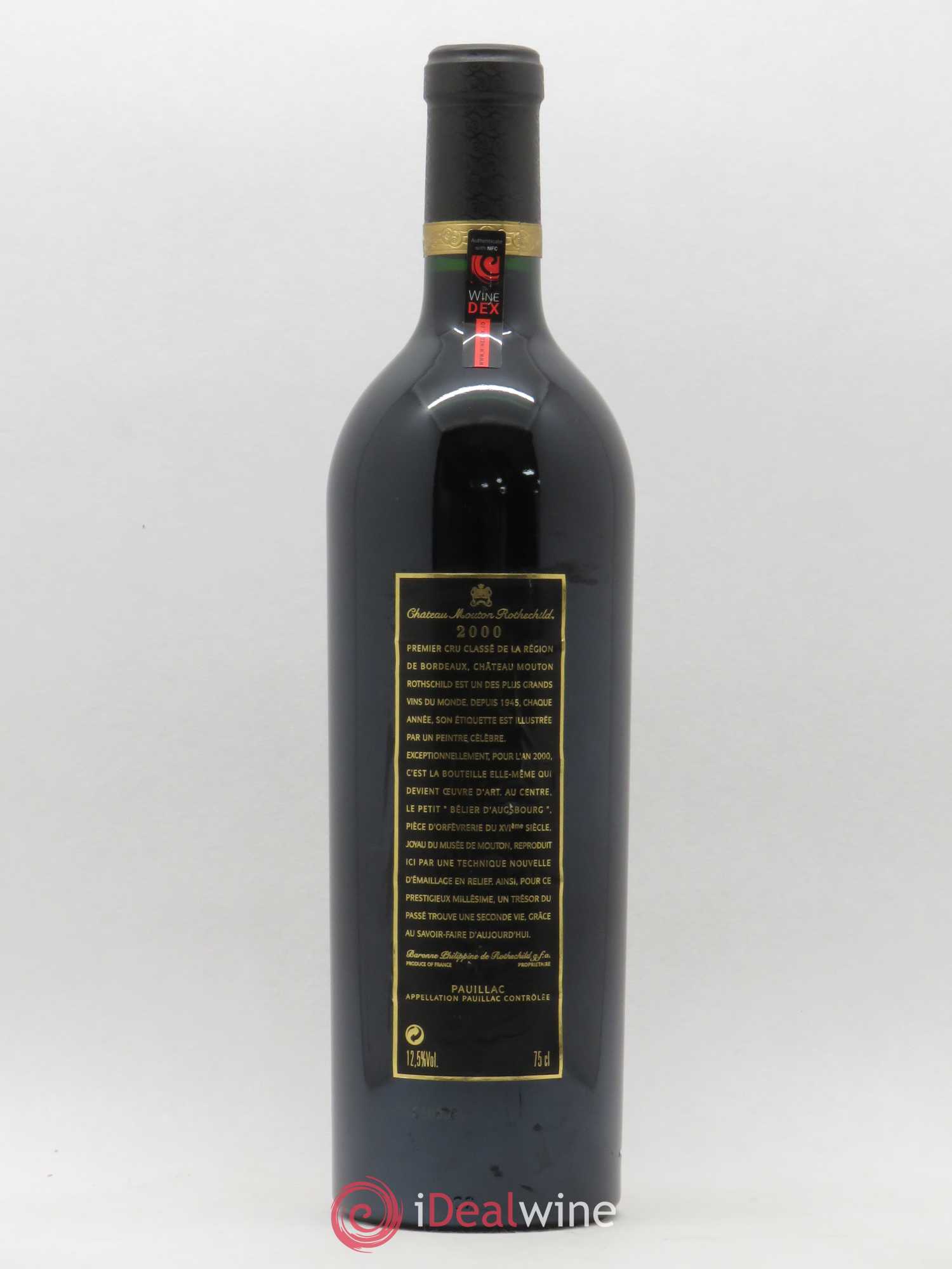 Château Mouton Rothschild 1er Grand Cru Classé 2000 - Lot de 1 bouteille - 1
