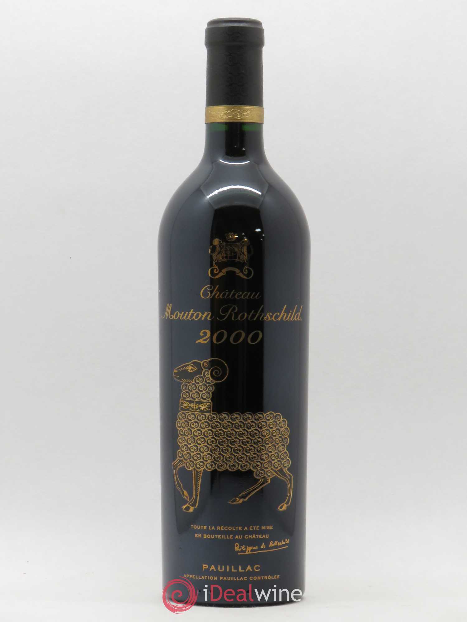 Château Mouton Rothschild 1er Grand Cru Classé 2000 - Lot de 1 bouteille - 0