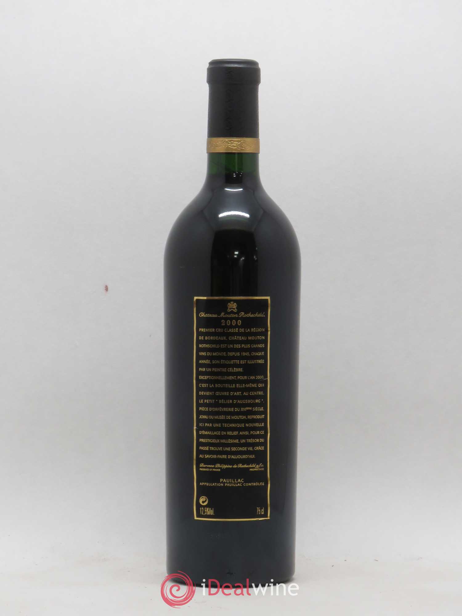 Château Mouton Rothschild 1er Grand Cru Classé 2000 - Lot de 1 bouteille - 1