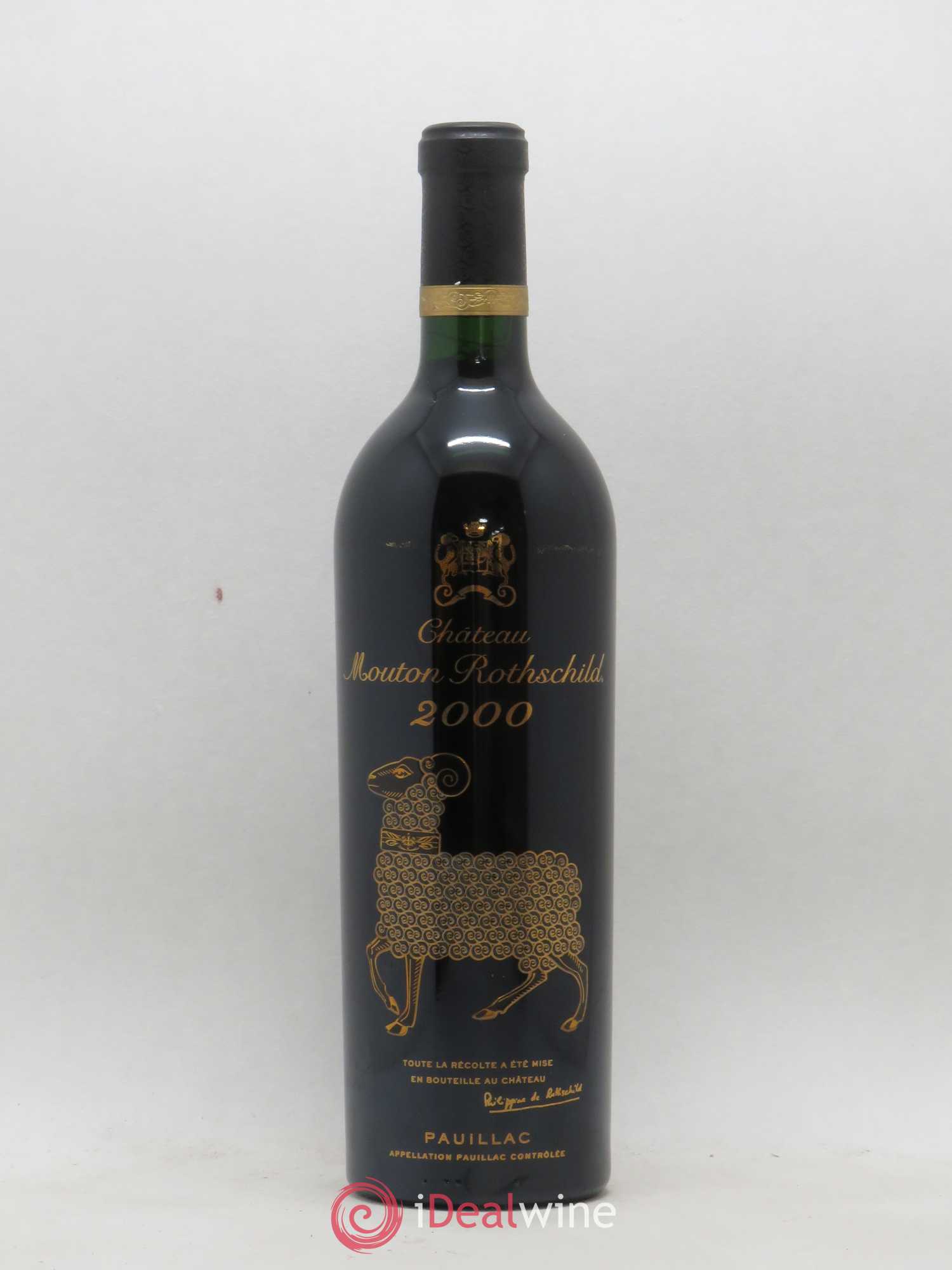 Château Mouton Rothschild 1er Grand Cru Classé 2000 - Lot de 1 bouteille - 0