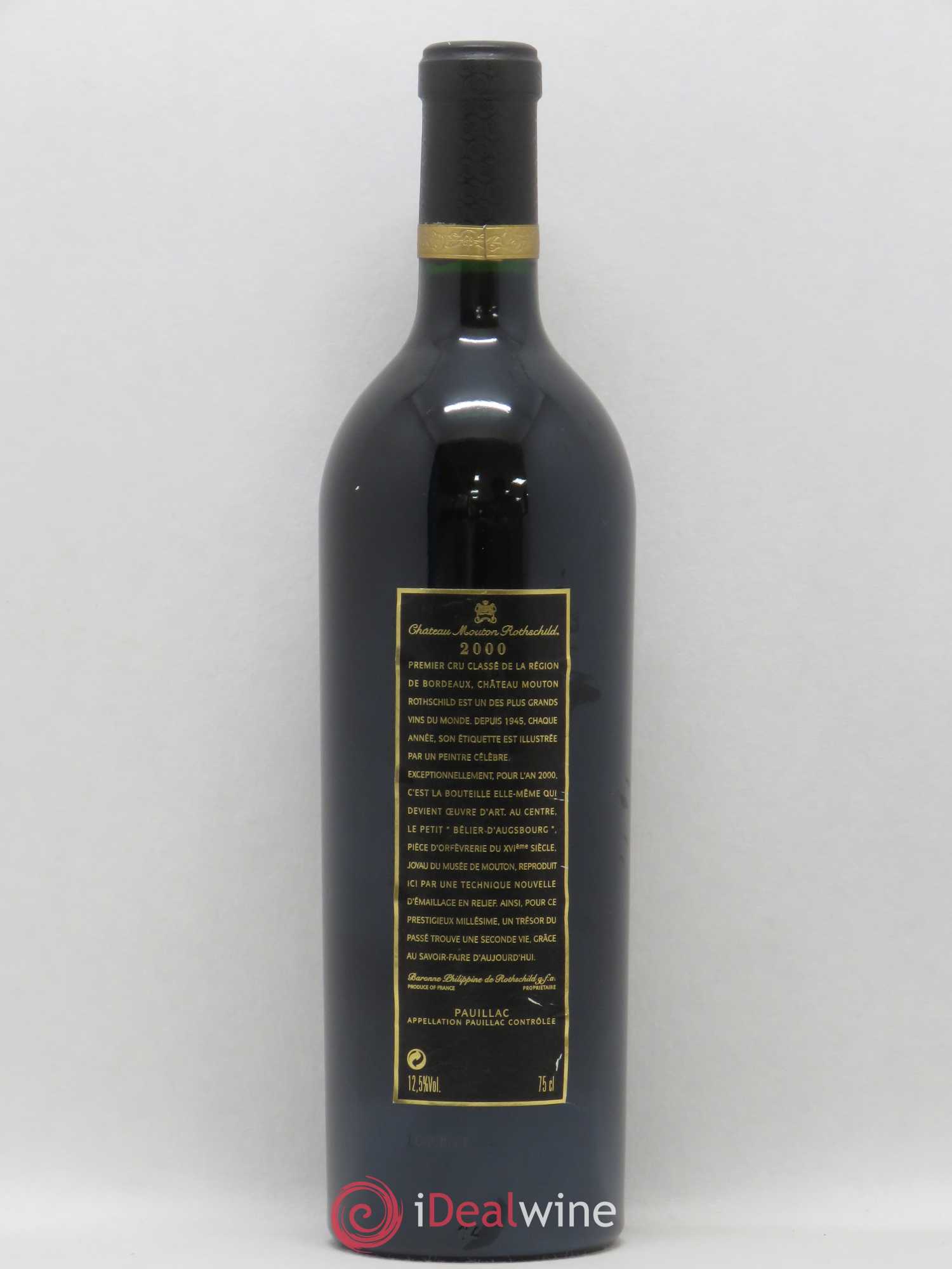 Château Mouton Rothschild 1er Grand Cru Classé 2000 - Lot de 1 bouteille - 1