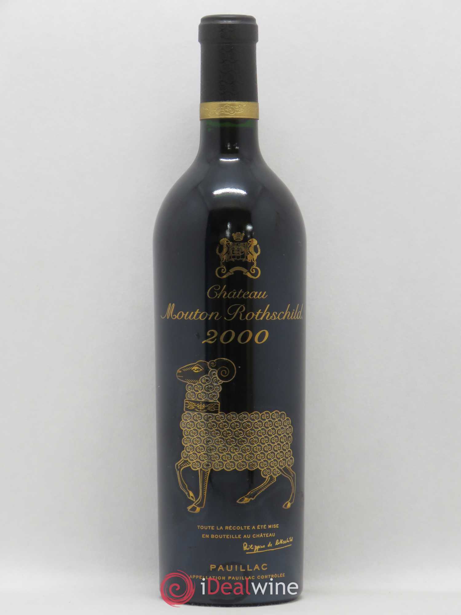 Château Mouton Rothschild 1er Grand Cru Classé 2000 - Lot de 1 bouteille - 0