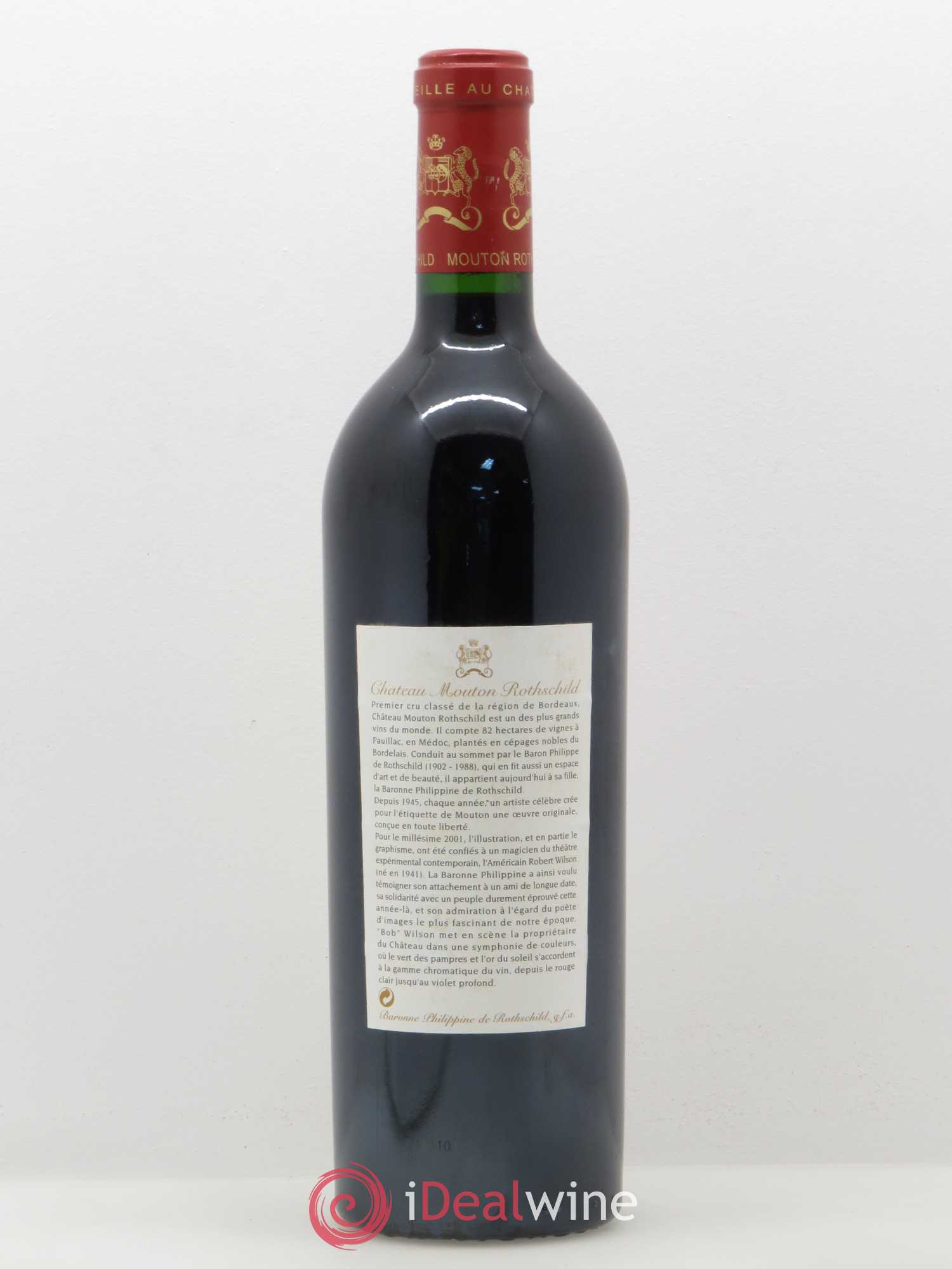 Château Mouton Rothschild 1er Grand Cru Classé 2001 - Lot de 1 bouteille - 1
