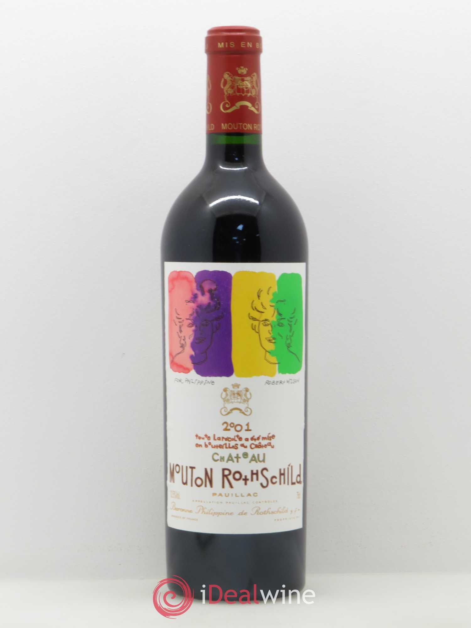 Château Mouton Rothschild 1er Grand Cru Classé 2001 - Lot de 1 bouteille - 0