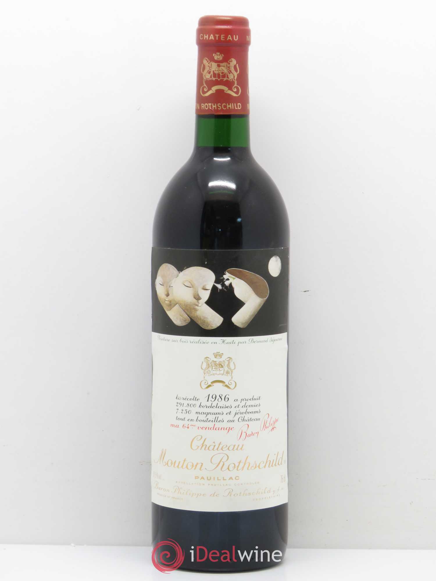 Château Mouton Rothschild 1er Grand Cru Classé 1986 - Lot de 1 bouteille - 0