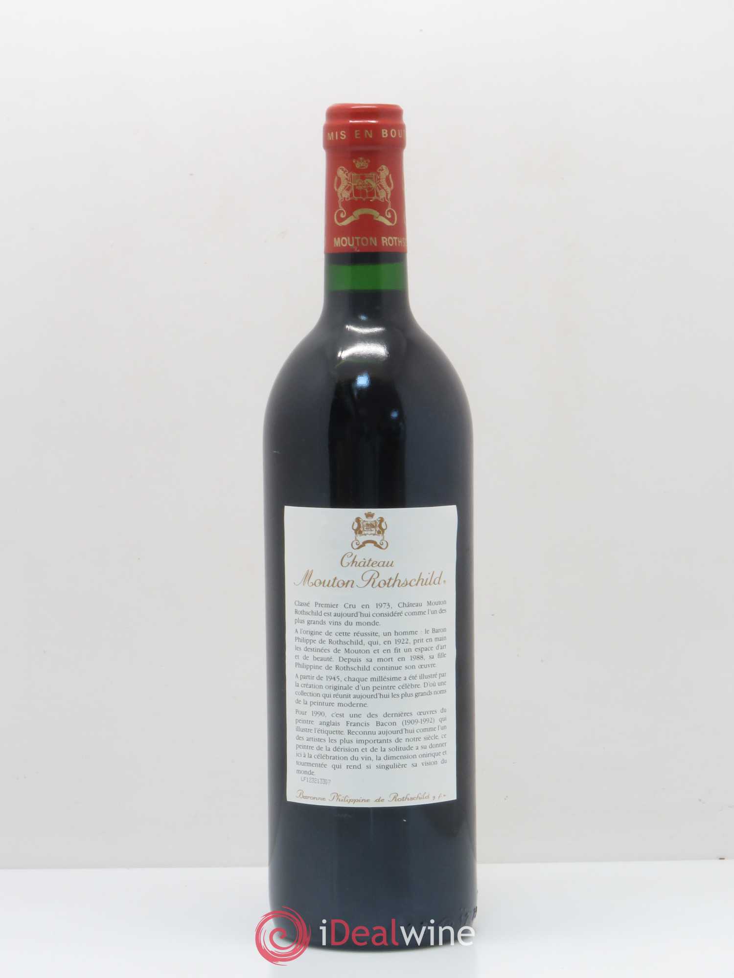 Château Mouton Rothschild 1er Grand Cru Classé 1990 - Lot de 1 bouteille - 1