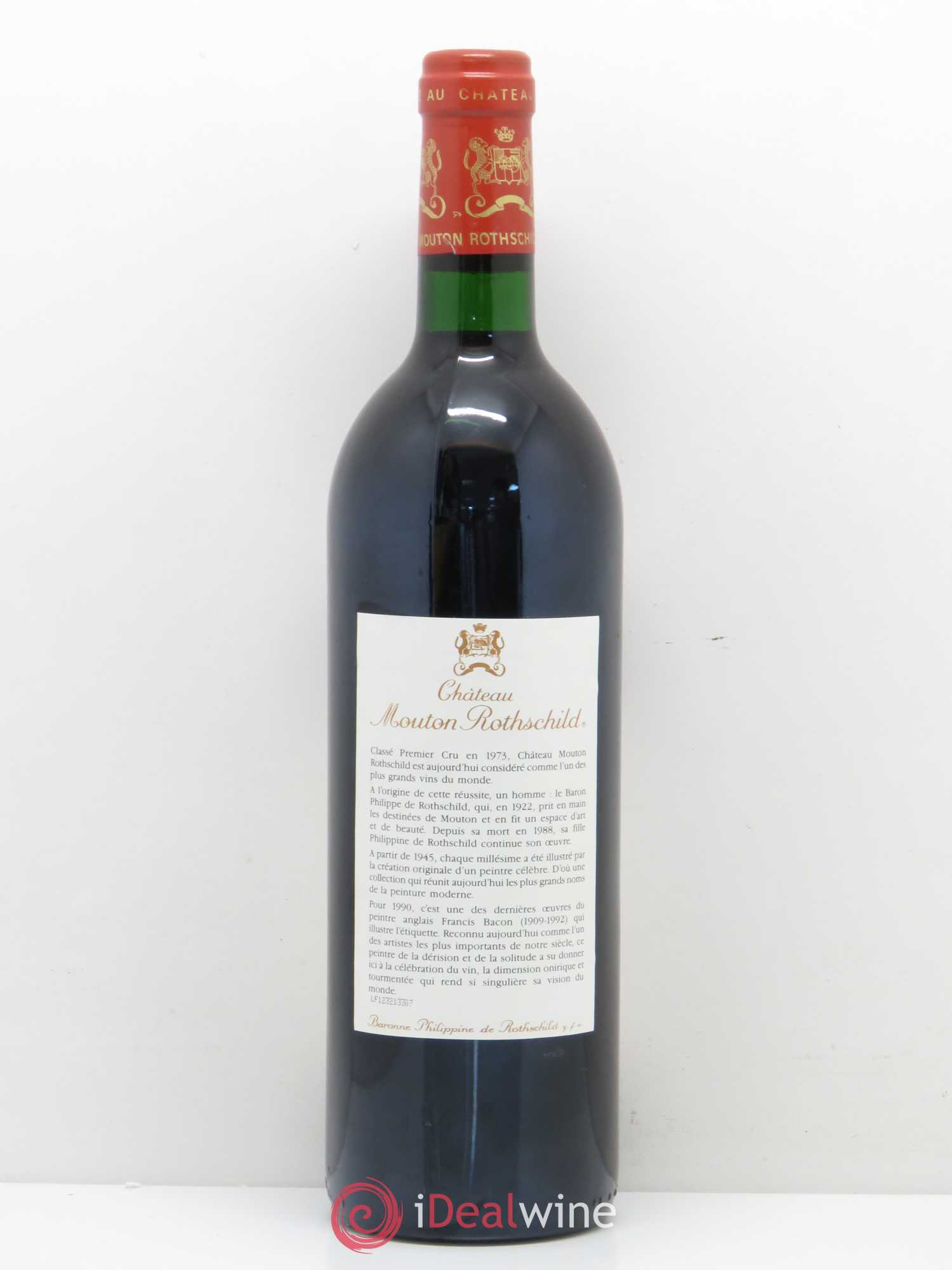 Château Mouton Rothschild 1er Grand Cru Classé 1990 - Lot de 1 bouteille - 1
