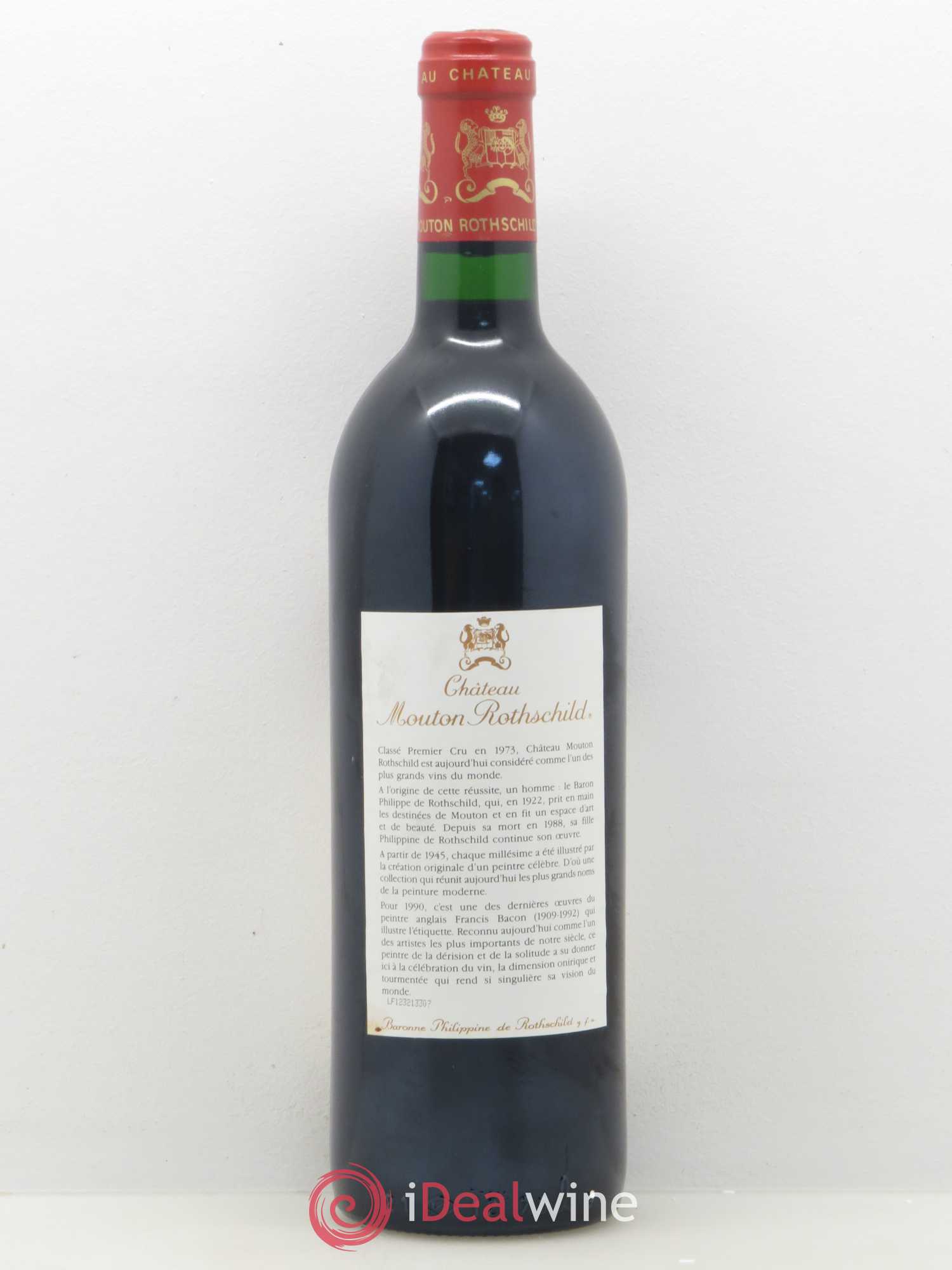 Château Mouton Rothschild 1er Grand Cru Classé 1990 - Lot de 1 bouteille - 1