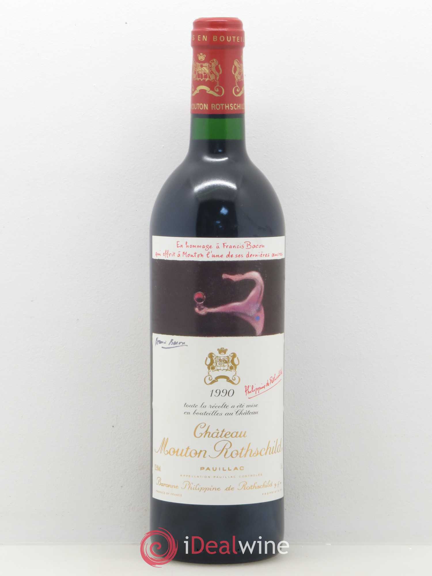Château Mouton Rothschild 1er Grand Cru Classé 1990 - Lot de 1 bouteille - 0