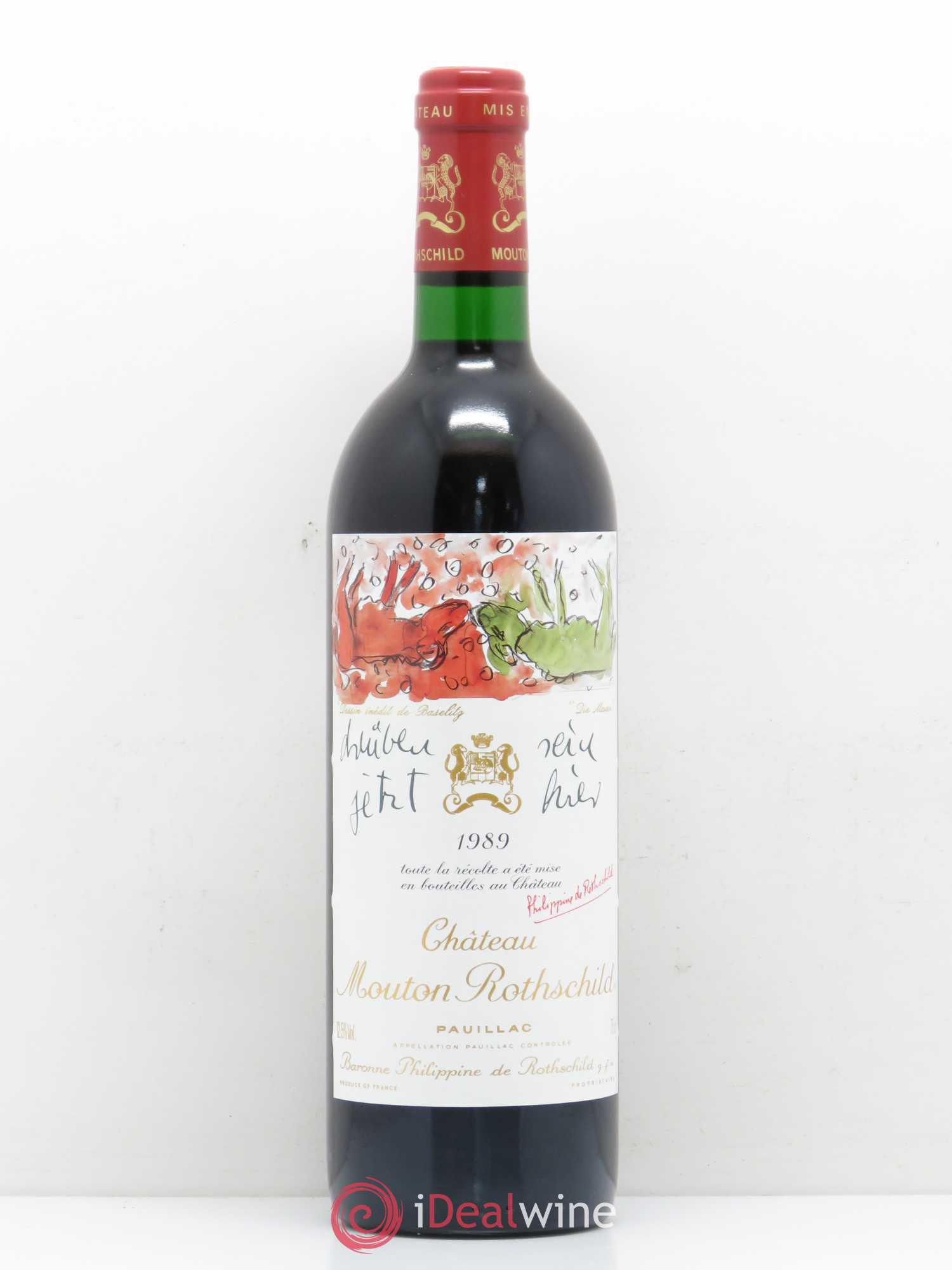 Château Mouton Rothschild 1er Grand Cru Classé 1989 - Lot de 1 bouteille - 0