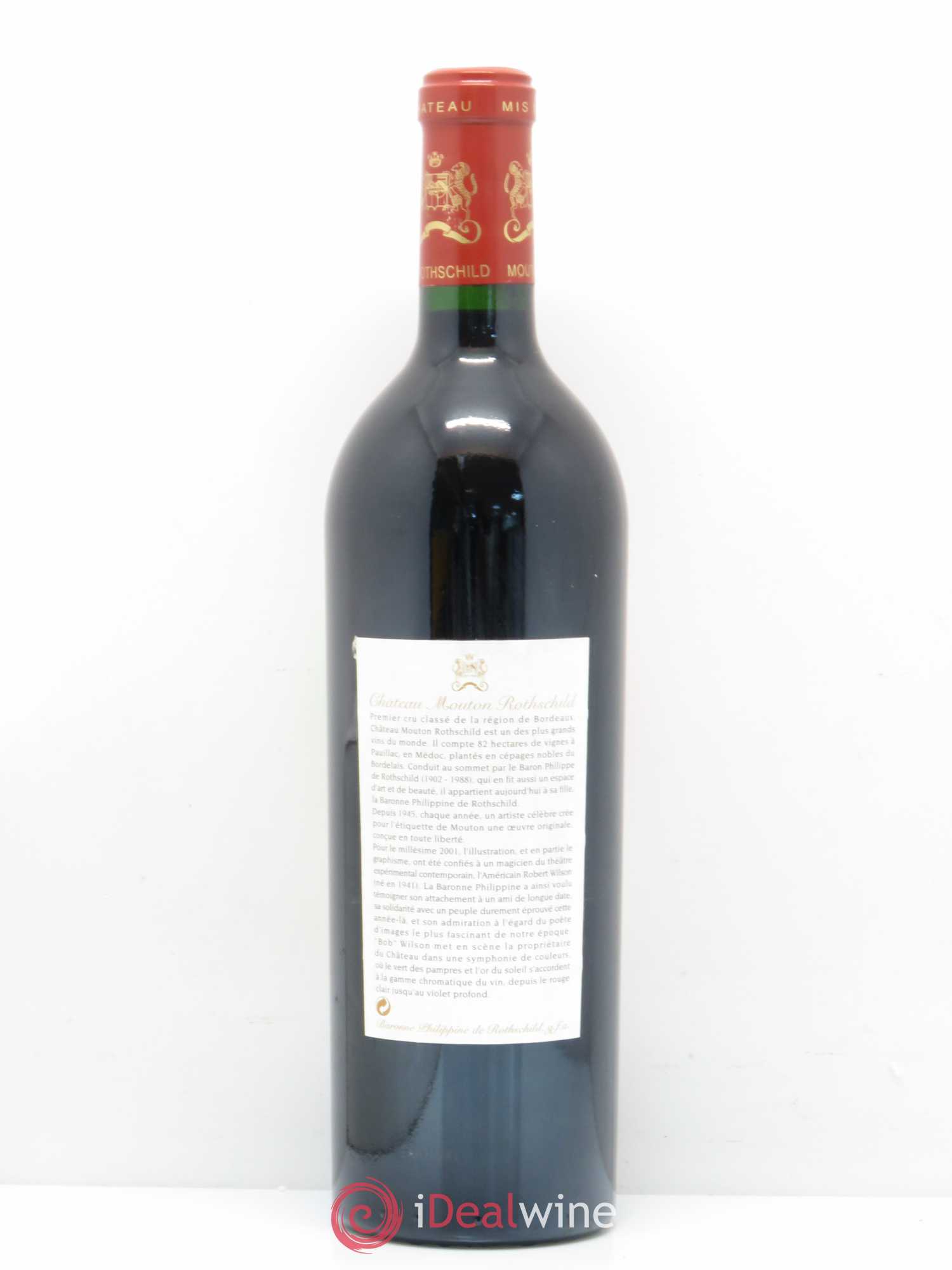 Château Mouton Rothschild 1er Grand Cru Classé 2001 - Lot de 1 bouteille - 1