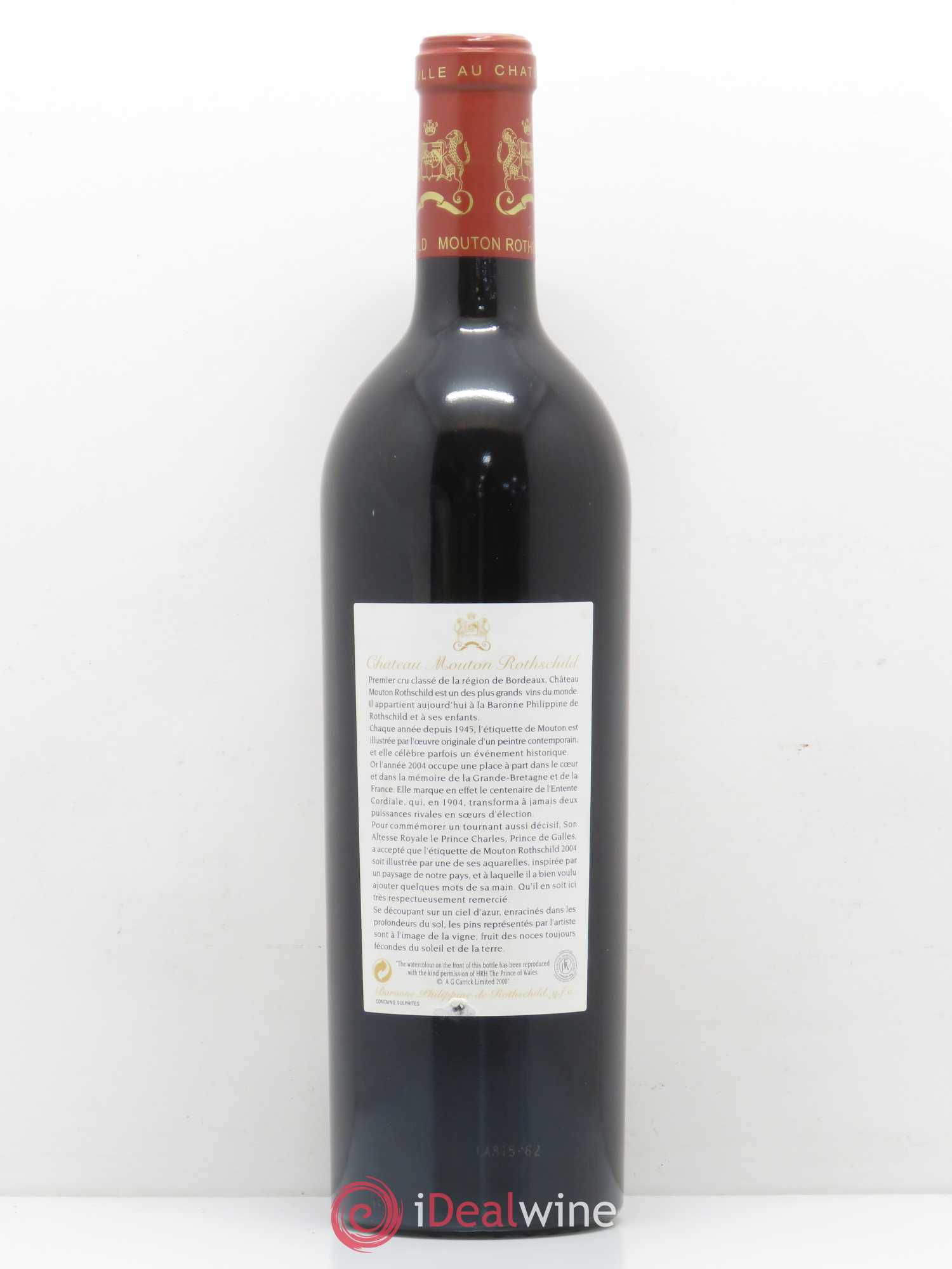 Château Mouton Rothschild 1er Grand Cru Classé 2004 - Lot de 1 bouteille - 1