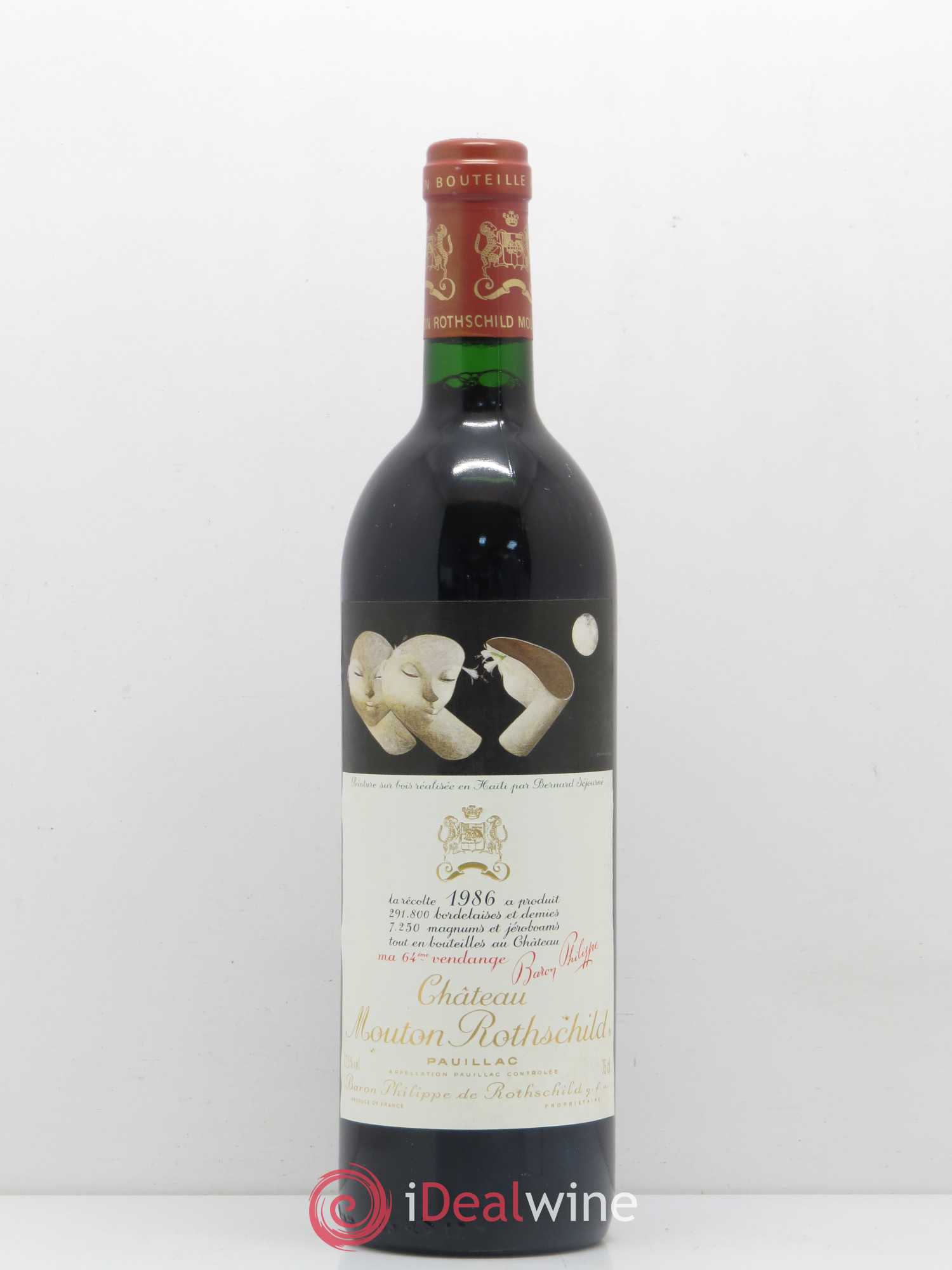 Château Mouton Rothschild 1er Grand Cru Classé 1986 - Lot de 1 bouteille - 0