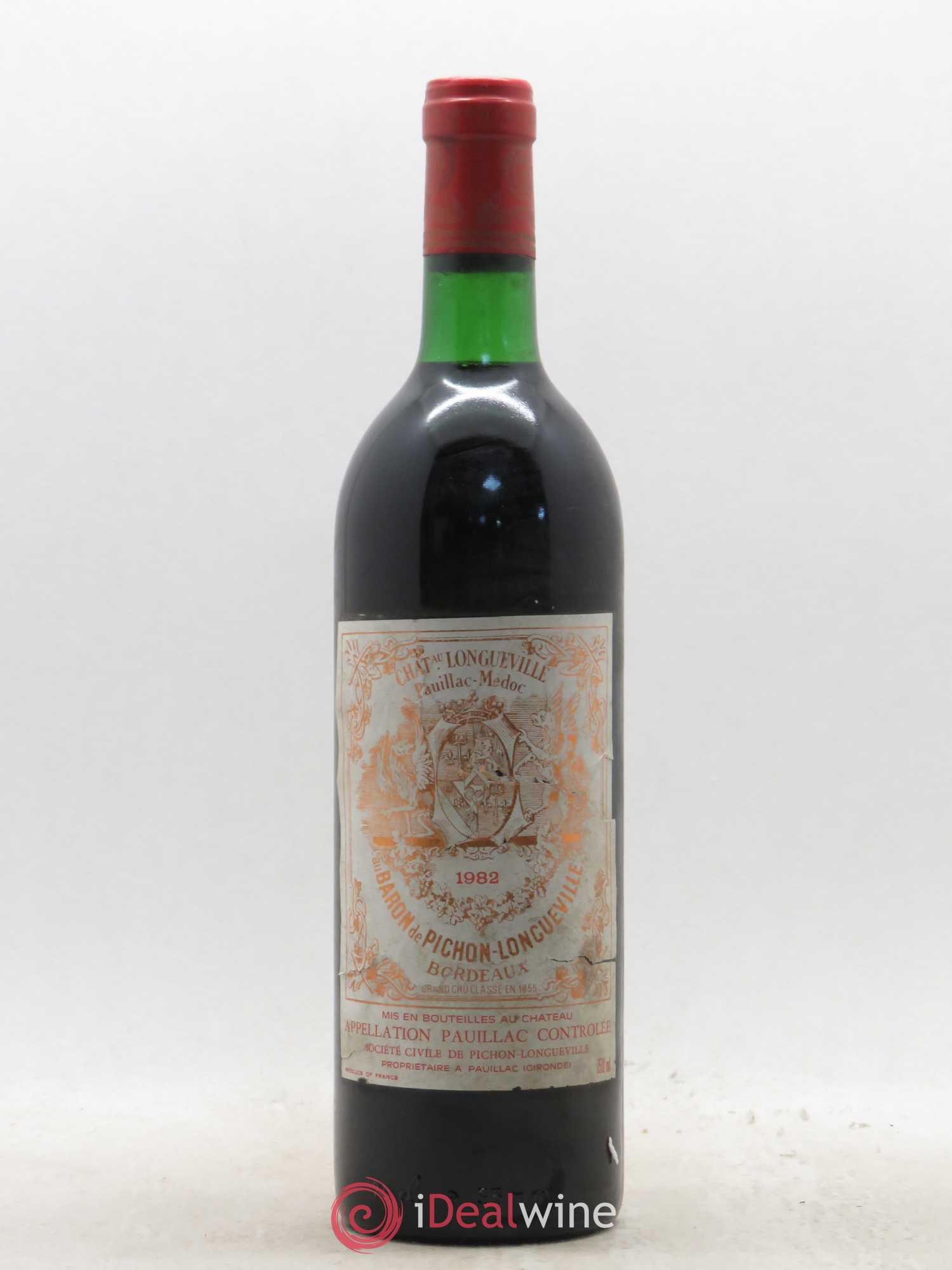 Pichon Longueville Baron 2ème Grand Cru Classé 1982 - Lot de 1 bouteille - 0