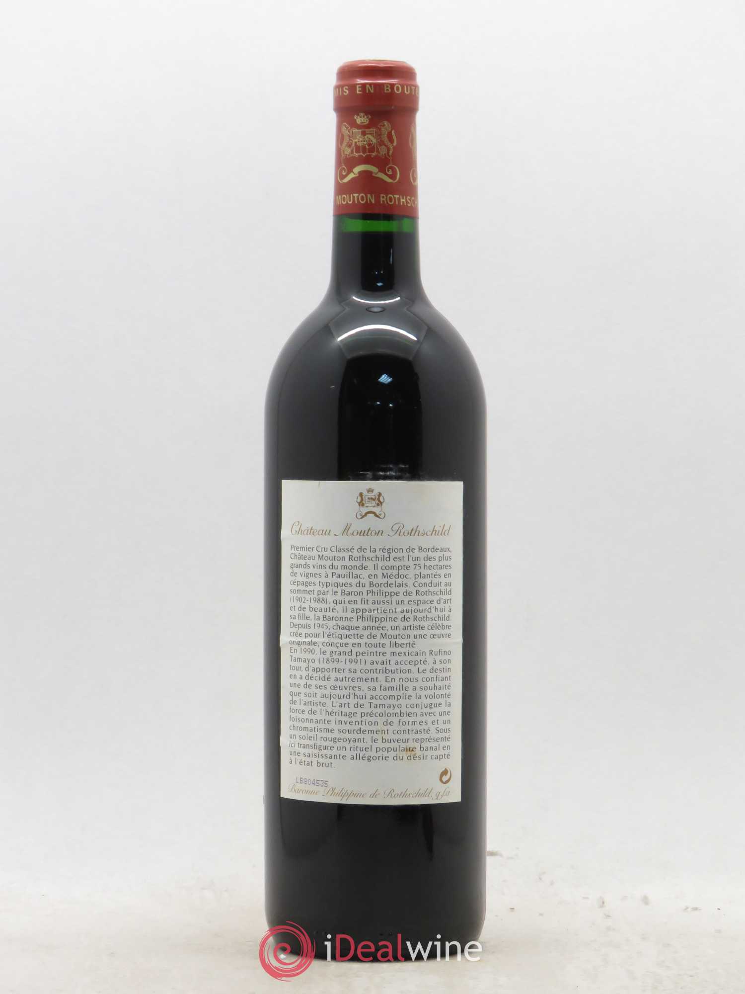 Château Mouton Rothschild 1er Grand Cru Classé 1998 - Lot de 1 bouteille - 1
