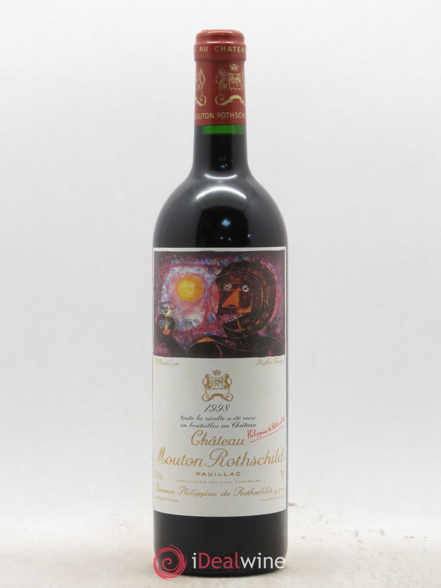 Château Mouton Rothschild 1er Grand Cru Classé 1998 - Lot de 1 bouteille - 0