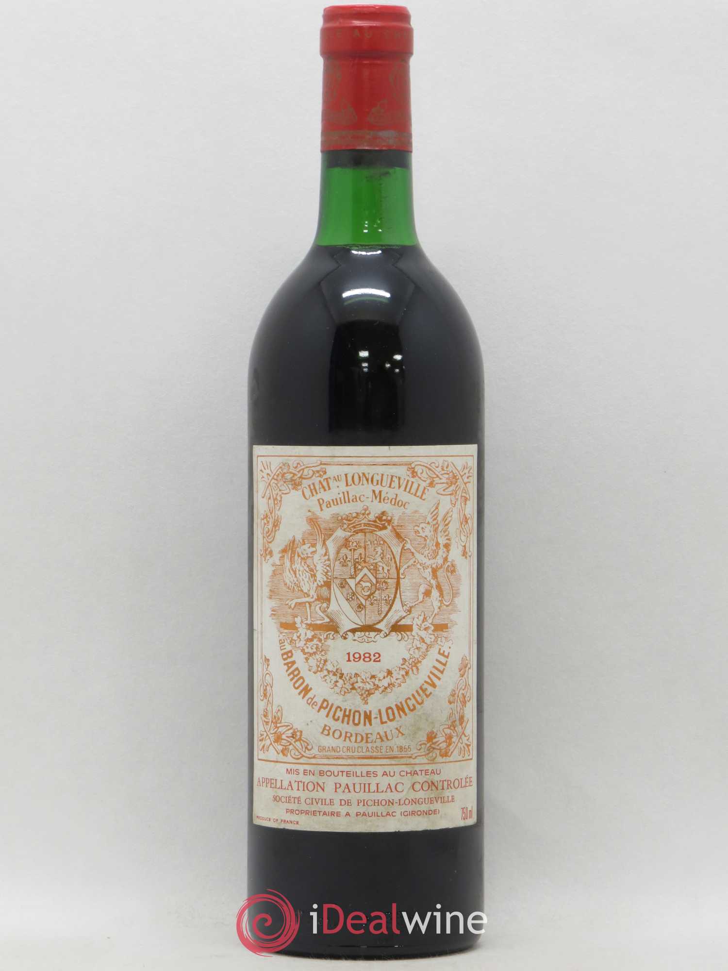 Pichon Longueville Baron 2ème Grand Cru Classé 1982 - Lot de 1 bouteille - 0