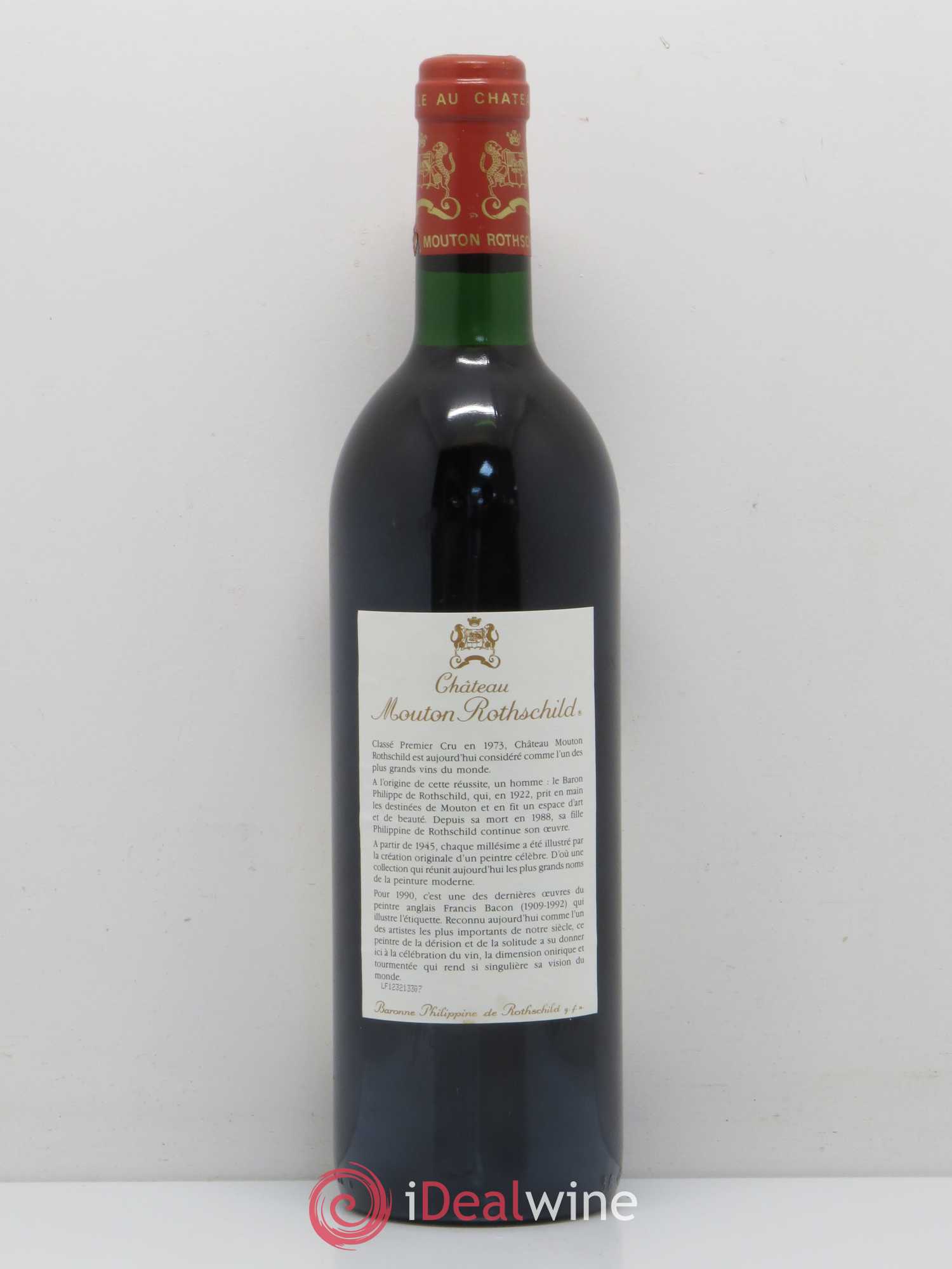 Château Mouton Rothschild 1er Grand Cru Classé 1990 - Lot de 1 bouteille - 1
