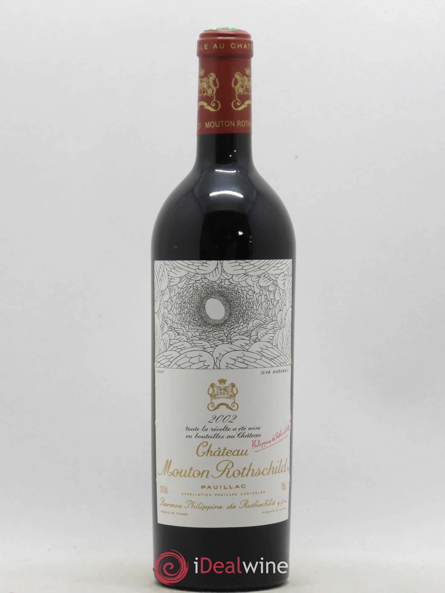 Château Mouton Rothschild 1er Grand Cru Classé 2002 - Lot de 1 bouteille - 0