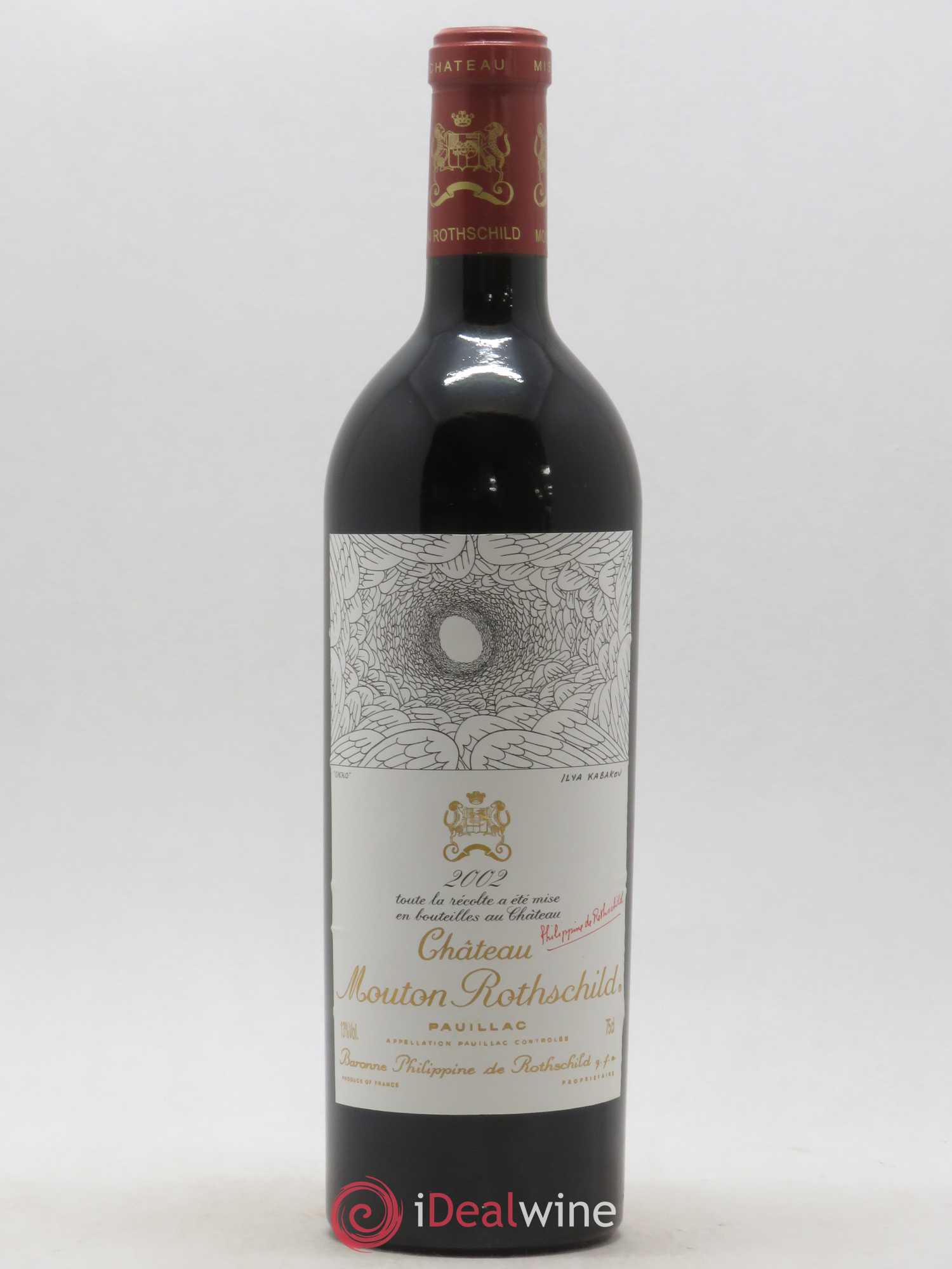 Château Mouton Rothschild 1er Grand Cru Classé 2002 - Lot de 1 bouteille - 0