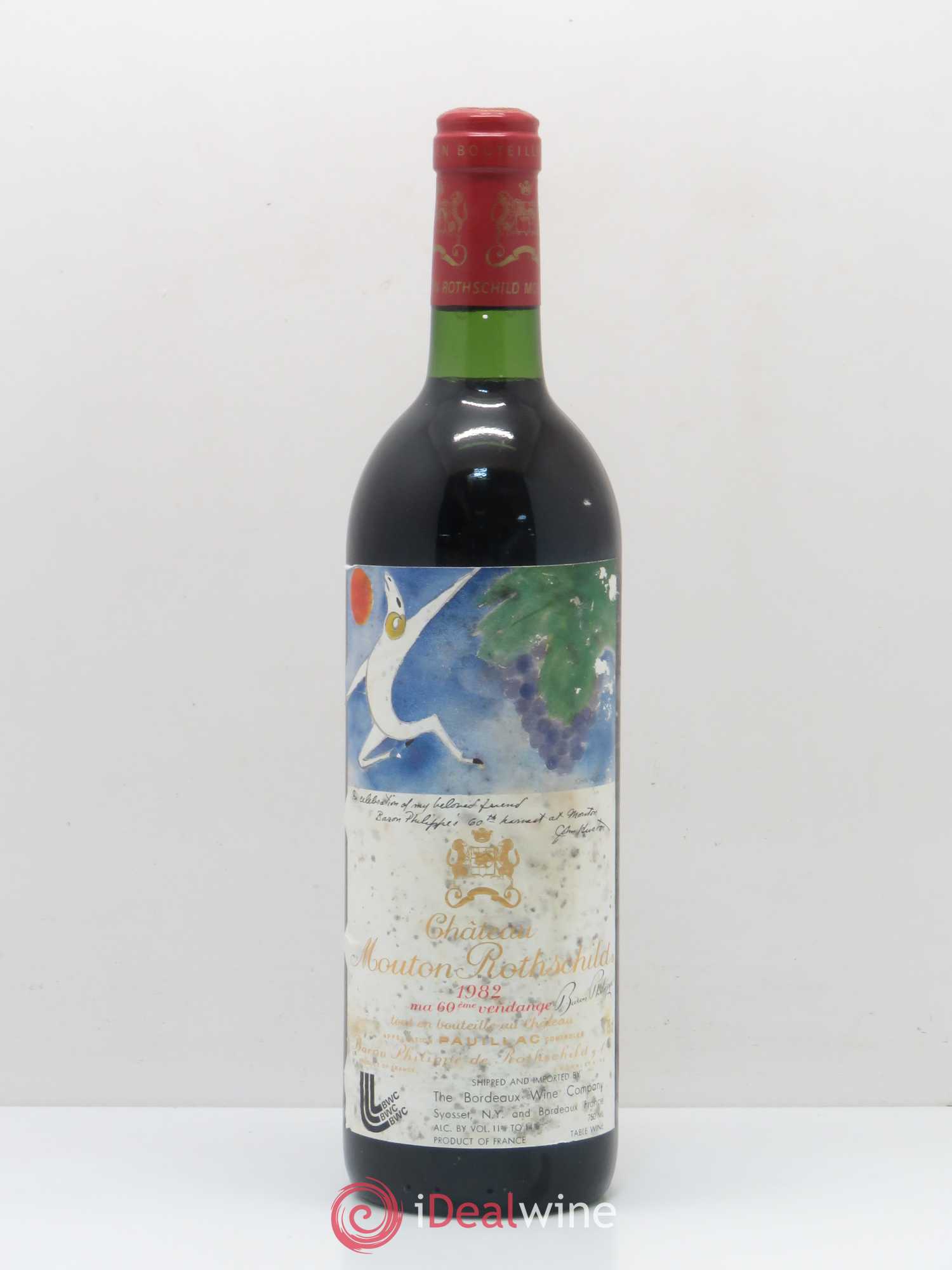 Château Mouton Rothschild 1er Grand Cru Classé 1982 - Lot de 1 bouteille - 0