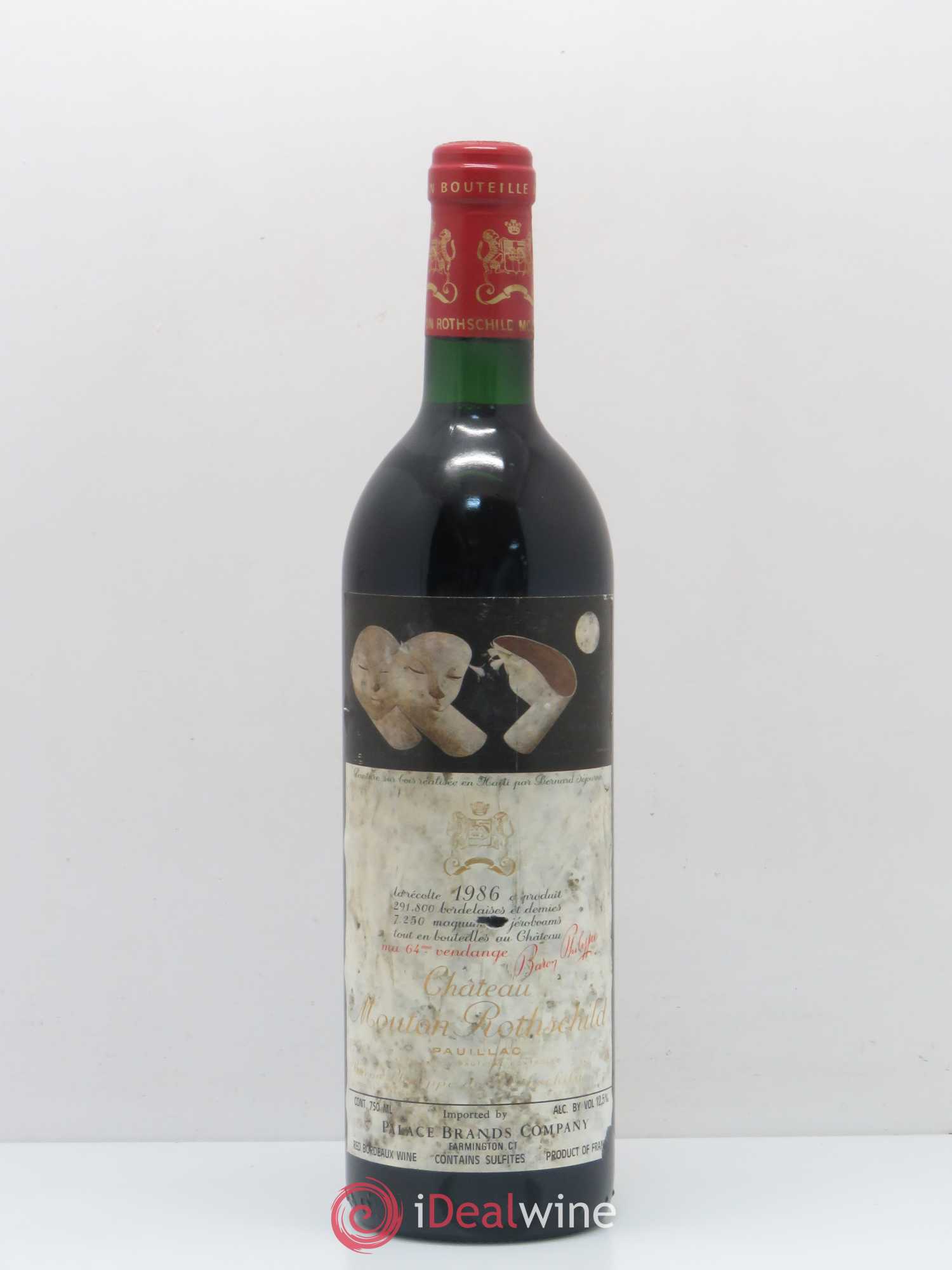 Château Mouton Rothschild 1er Grand Cru Classé 1986 - Lot de 1 bouteille - 0