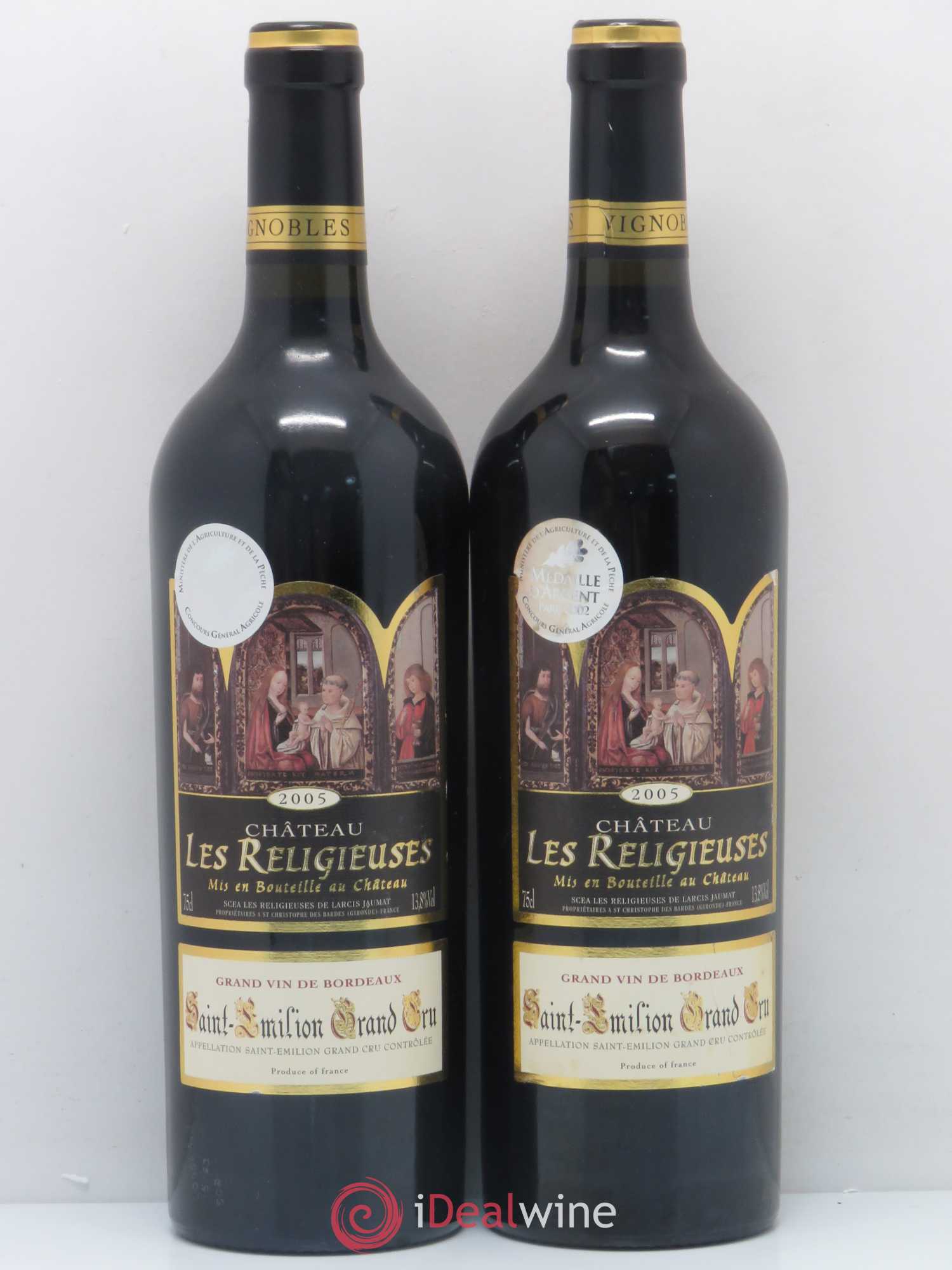 Saint-Émilion Château Les Religieuses 2005 - Posten von 2 Flaschen - 0
