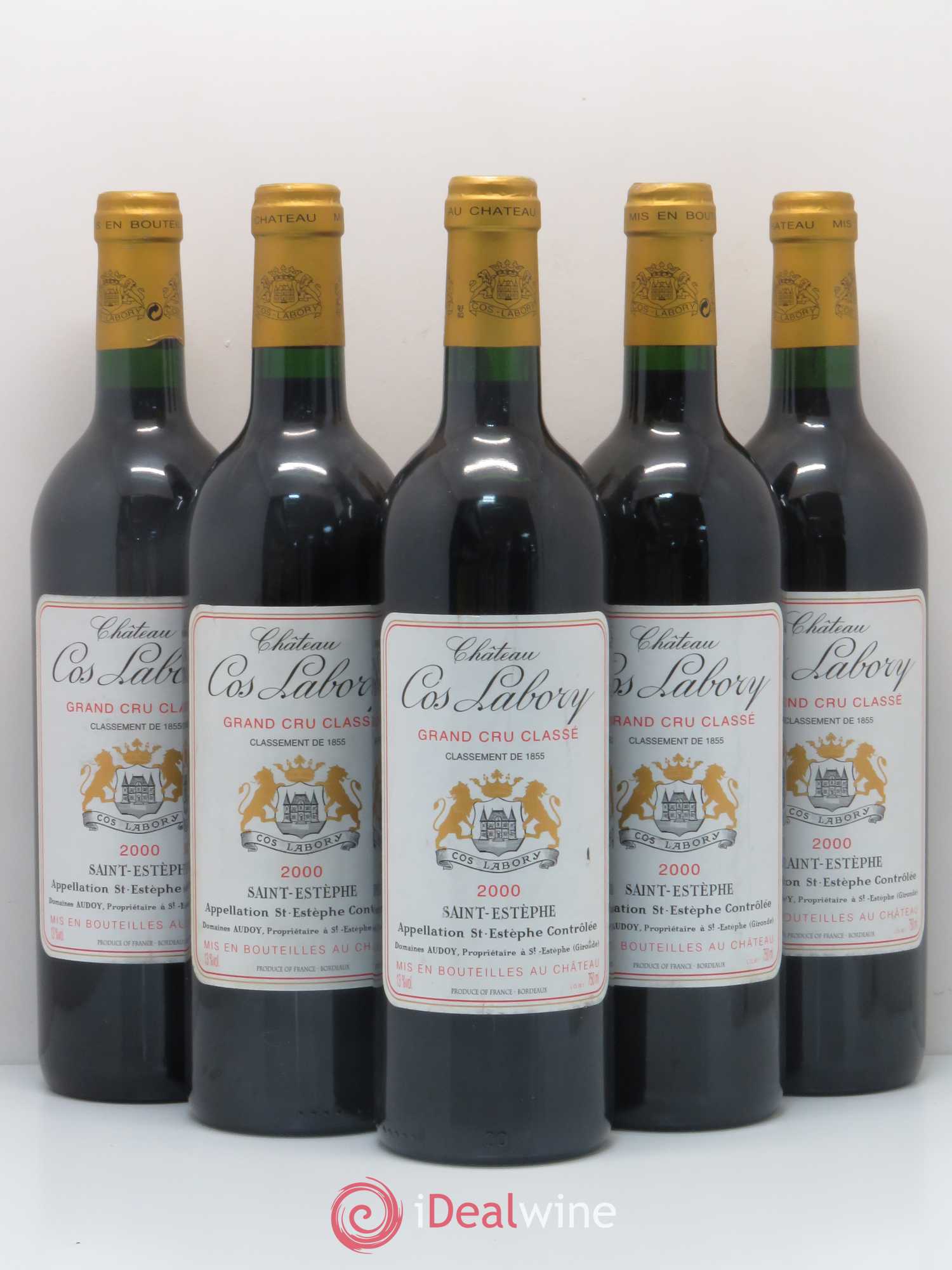 Château Cos Labory 5ème Grand Cru Classé 2000 - Lot de 5 bouteilles - 0