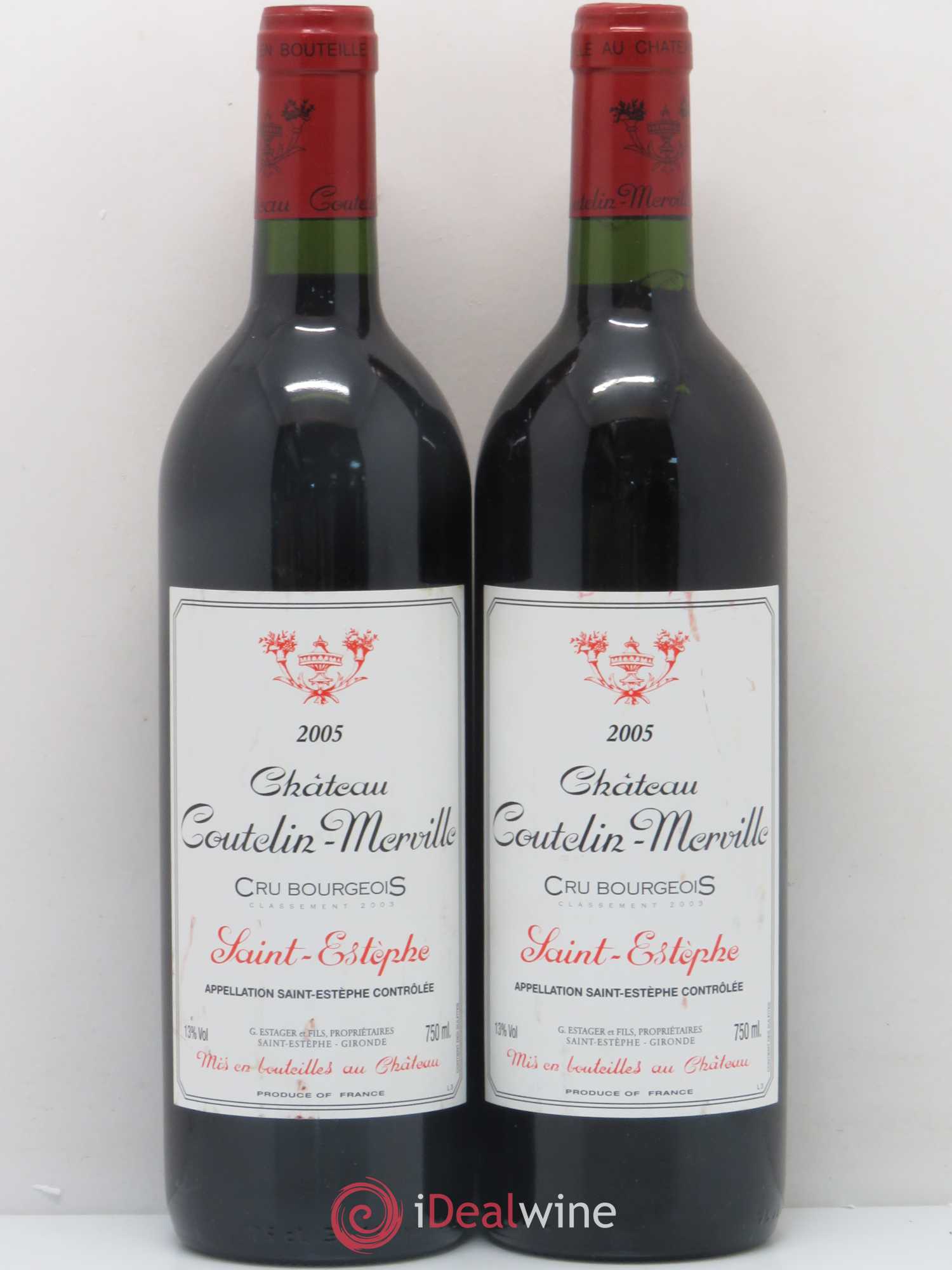 Château Coutelin-Merville Cru Bourgeois 2005 - Lot de 5 bouteilles - 2