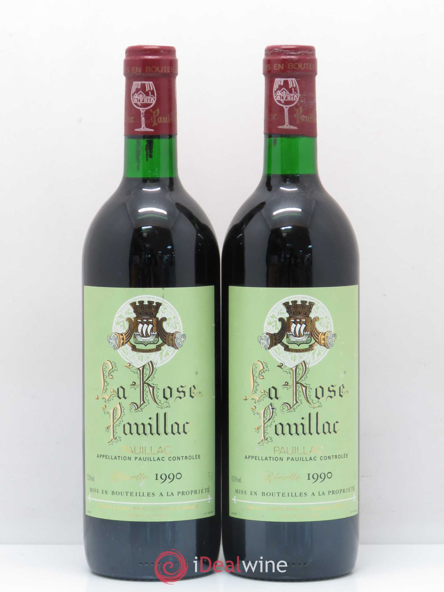 La Rose Pauillac 1990 - Lot de 2 bouteilles - 0