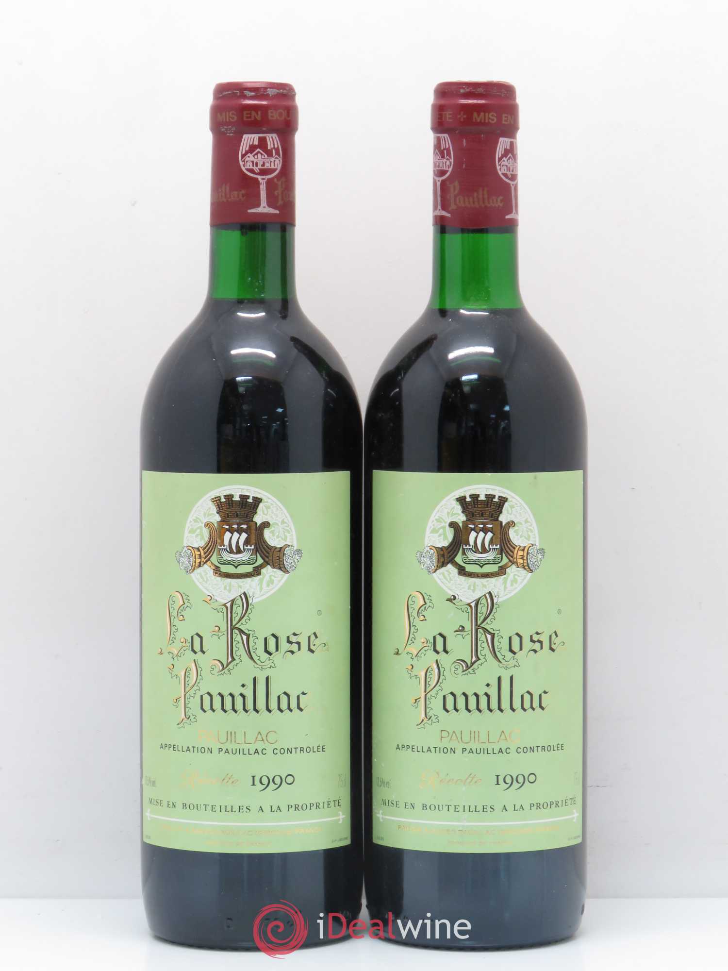 La Rose Pauillac 1990 - Lot de 2 bouteilles - 0