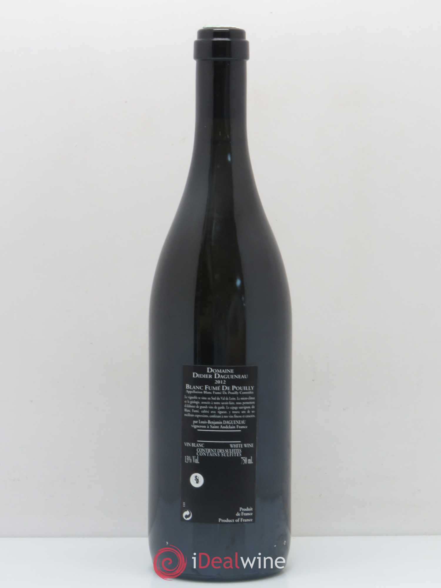 Vin de France (anciennement Pouilly-Fumé) Silex Dagueneau (Domaine Didier - Louis-Benjamin) 2012 - Lot de 1 bouteille - 1