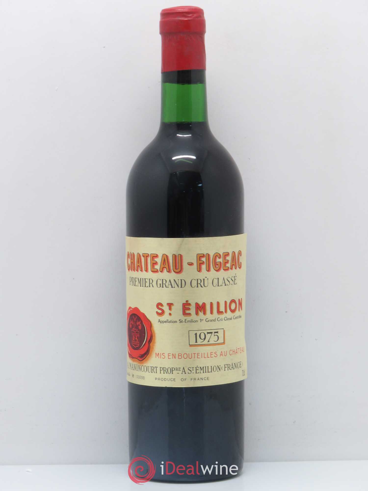 Château Figeac 1er Grand Cru Classé A 1975 - Lot de 1 bouteille - 0