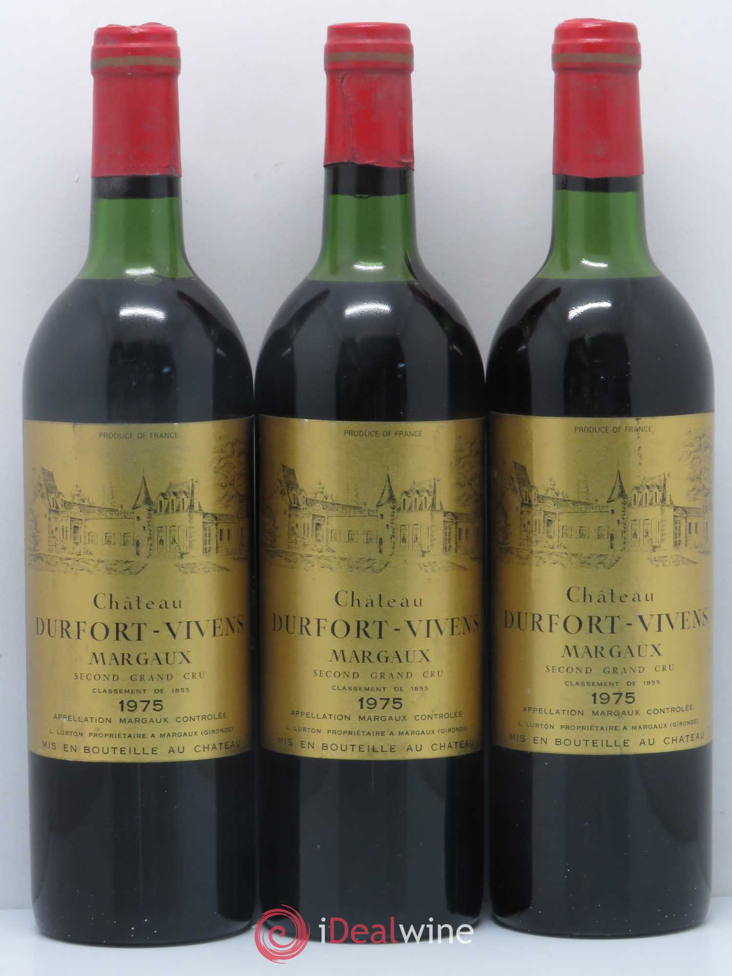 Château Durfort Vivens 2ème Grand Cru Classé 1975 - Lot de 5 bouteilles - 1