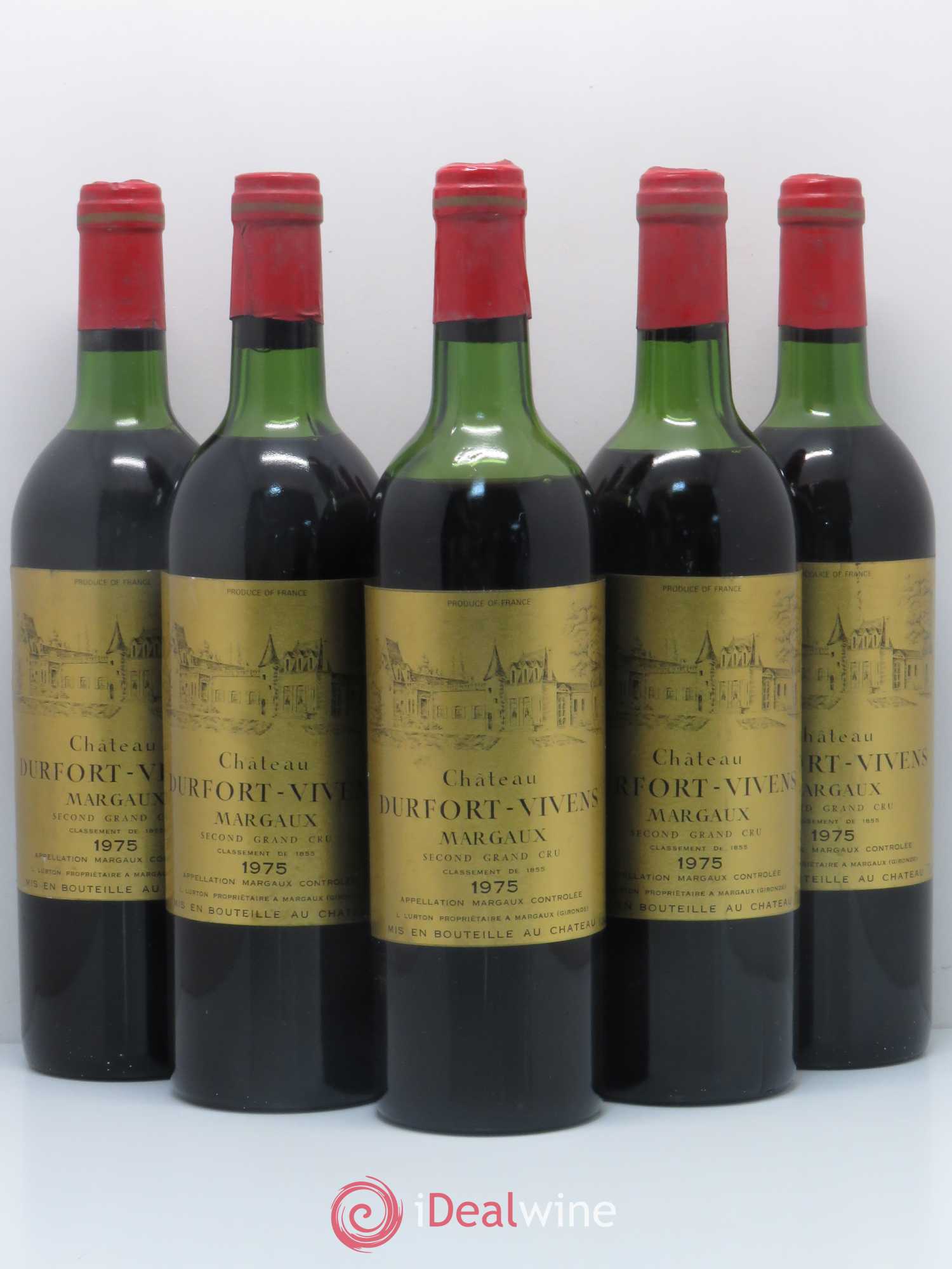 Château Durfort Vivens 2ème Grand Cru Classé 1975 - Lot de 5 bouteilles - 0
